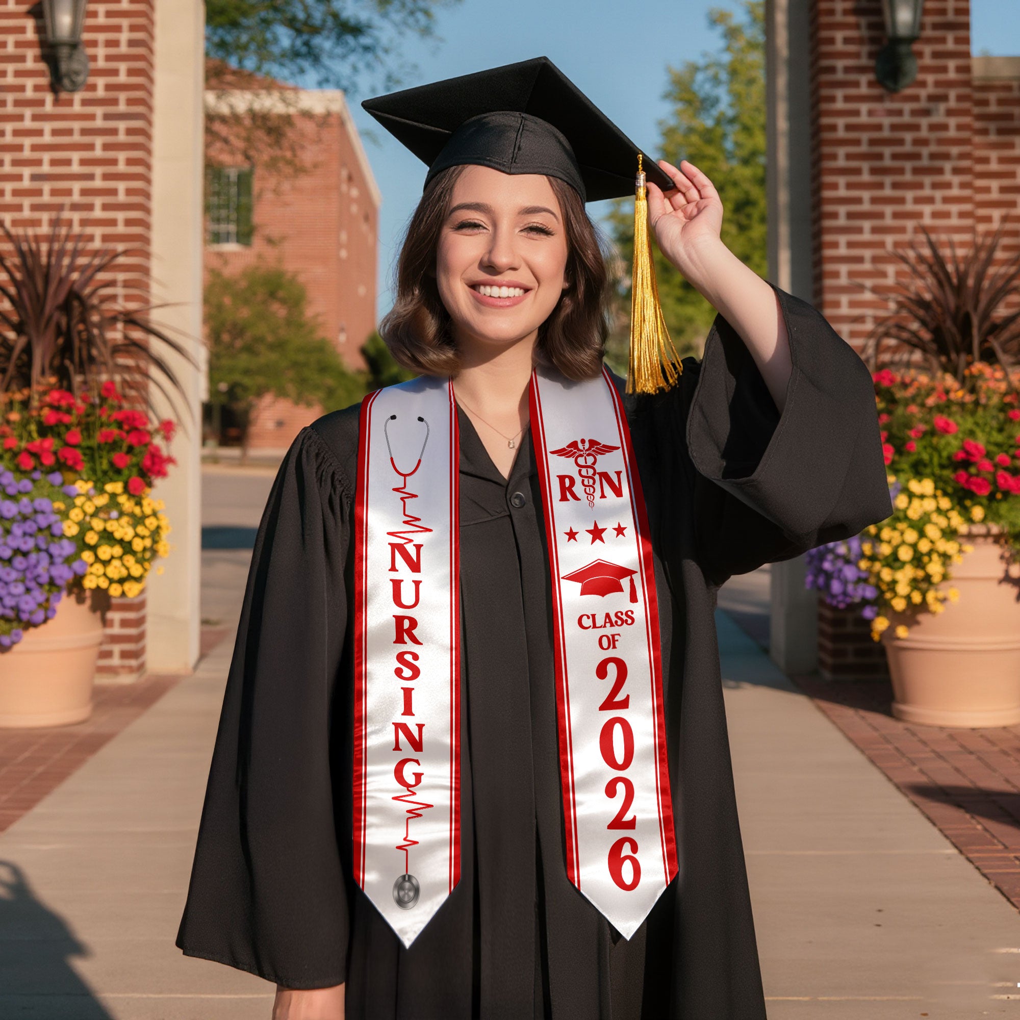 Nursing Graduation Stole 2026, RN Sash for Graduation and Commencement Ceremony