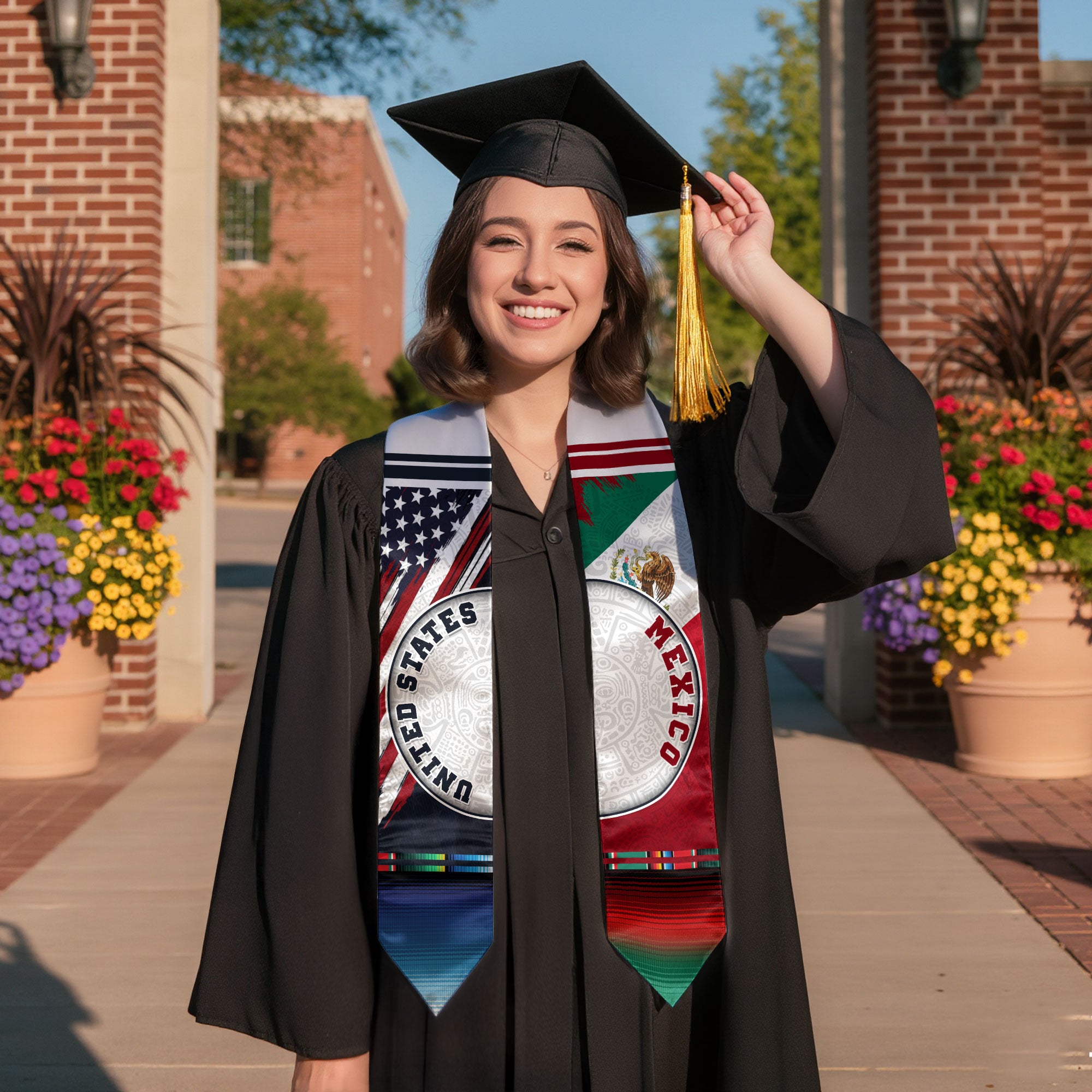 Mexican Stole for Graduation 2026, Mexico Graduation Stole, Mexican Grad Sash