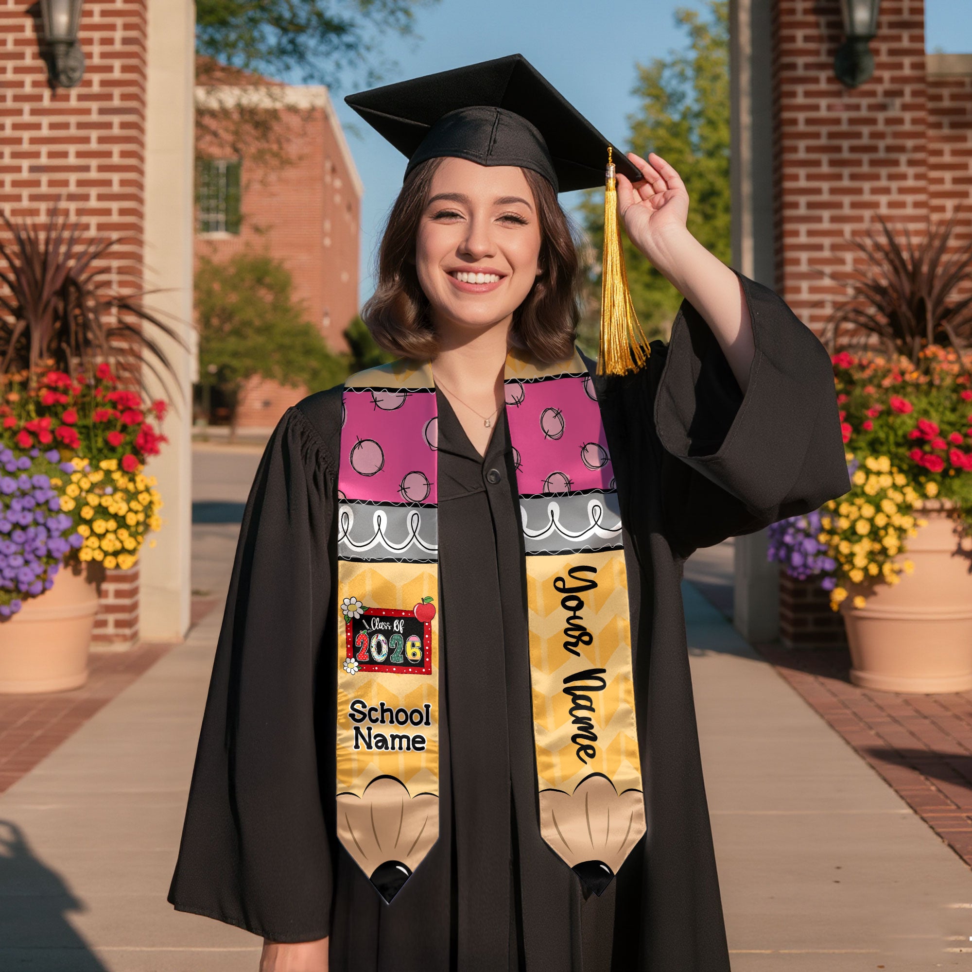 Customized Graduation Stole for Teaching Professionals, Educator Ceremony Sash 2026