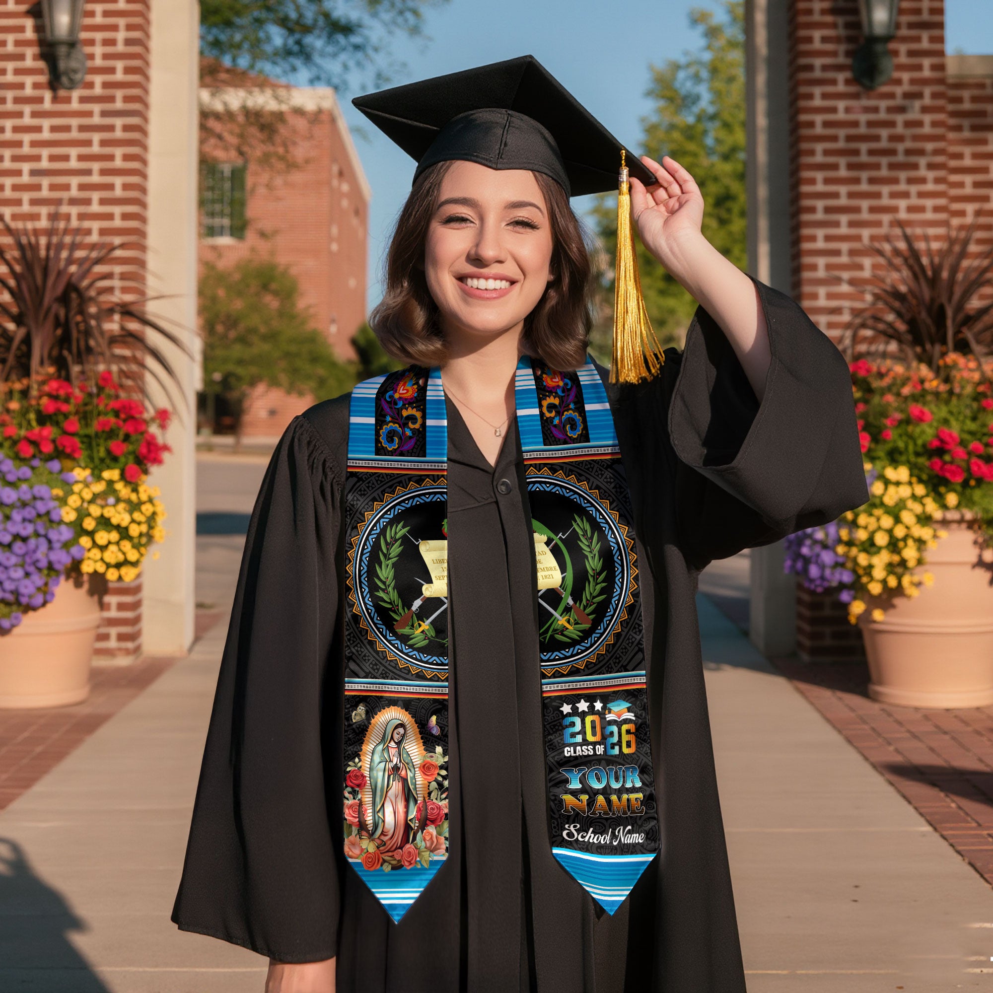 Guatemalan Graduation Stole 2026, Guatemala Flag Sash, Custom Grad Sash for 2026
