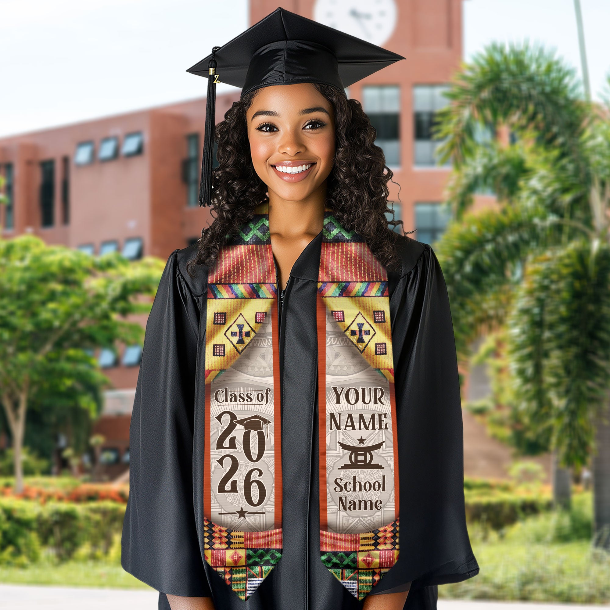 African Graduation Sash 2026, African American Flag Graduation Stole, African Stole