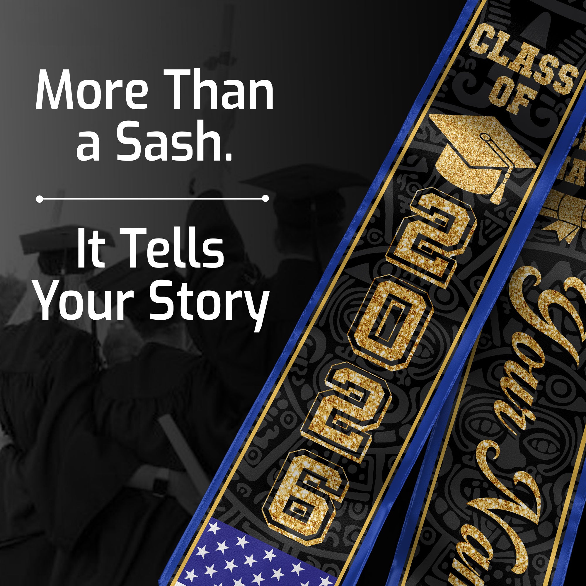 Salvadoran Flag Graduation Stole 2026, El Salvador Graduation Sash, Personal Finish