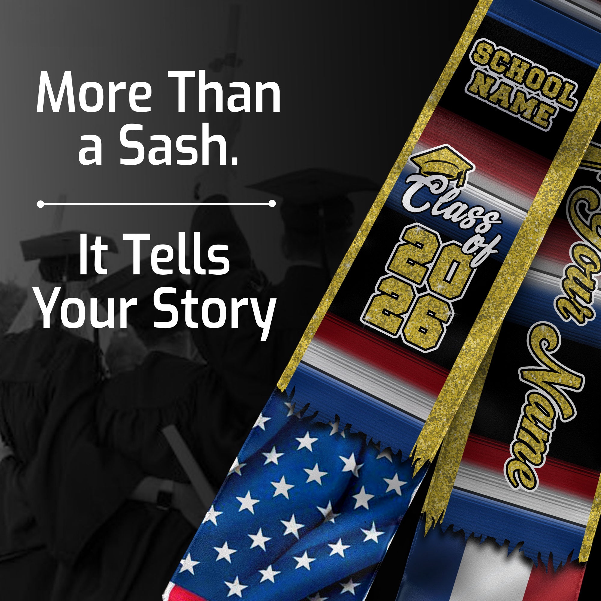 Customized Netherlands Graduation Stole with Dutch Flag Inspired Pattern, Graduation Sash for Class of 2026