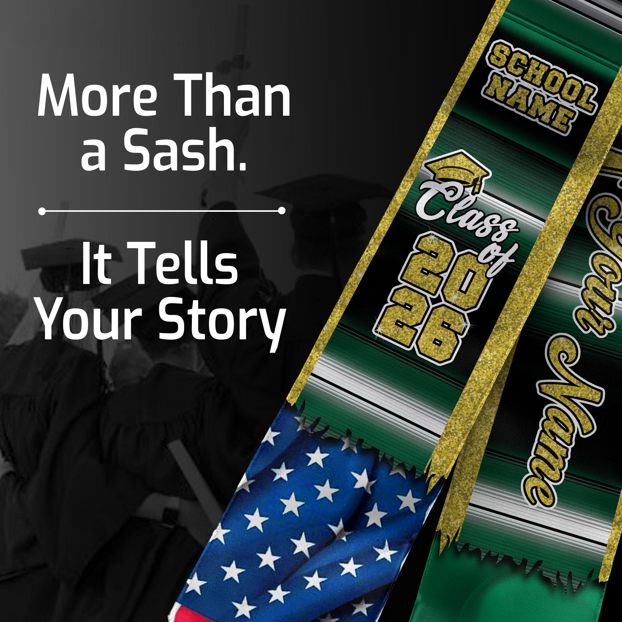 Customized Nigeria Graduation Stole Featuring Nigerian Flag Heritage Style, Graduation Sash for 2026