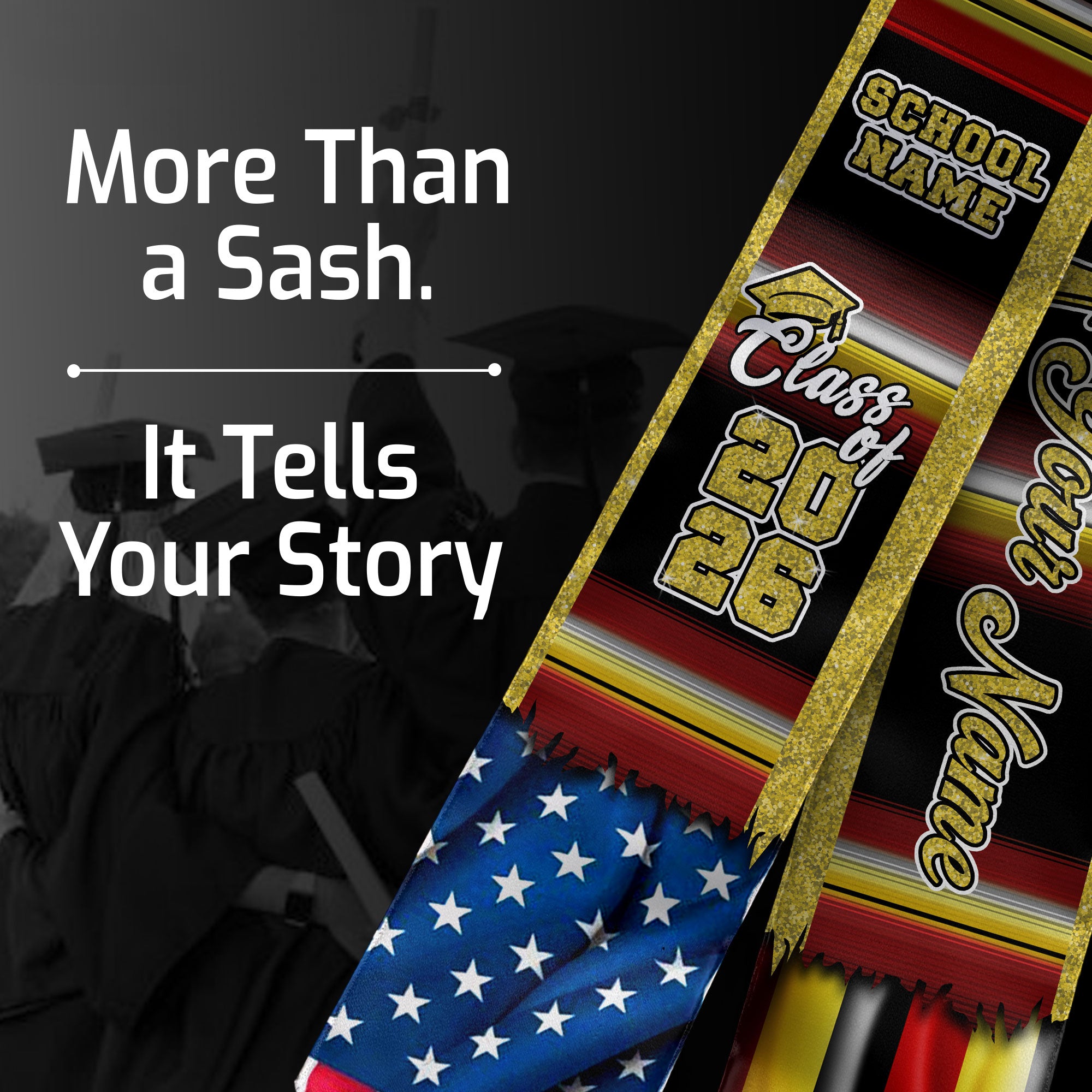 Customized Uganda Graduation Stole with Ugandan Flag Inspired Style, Graduation Sash Class of 2026