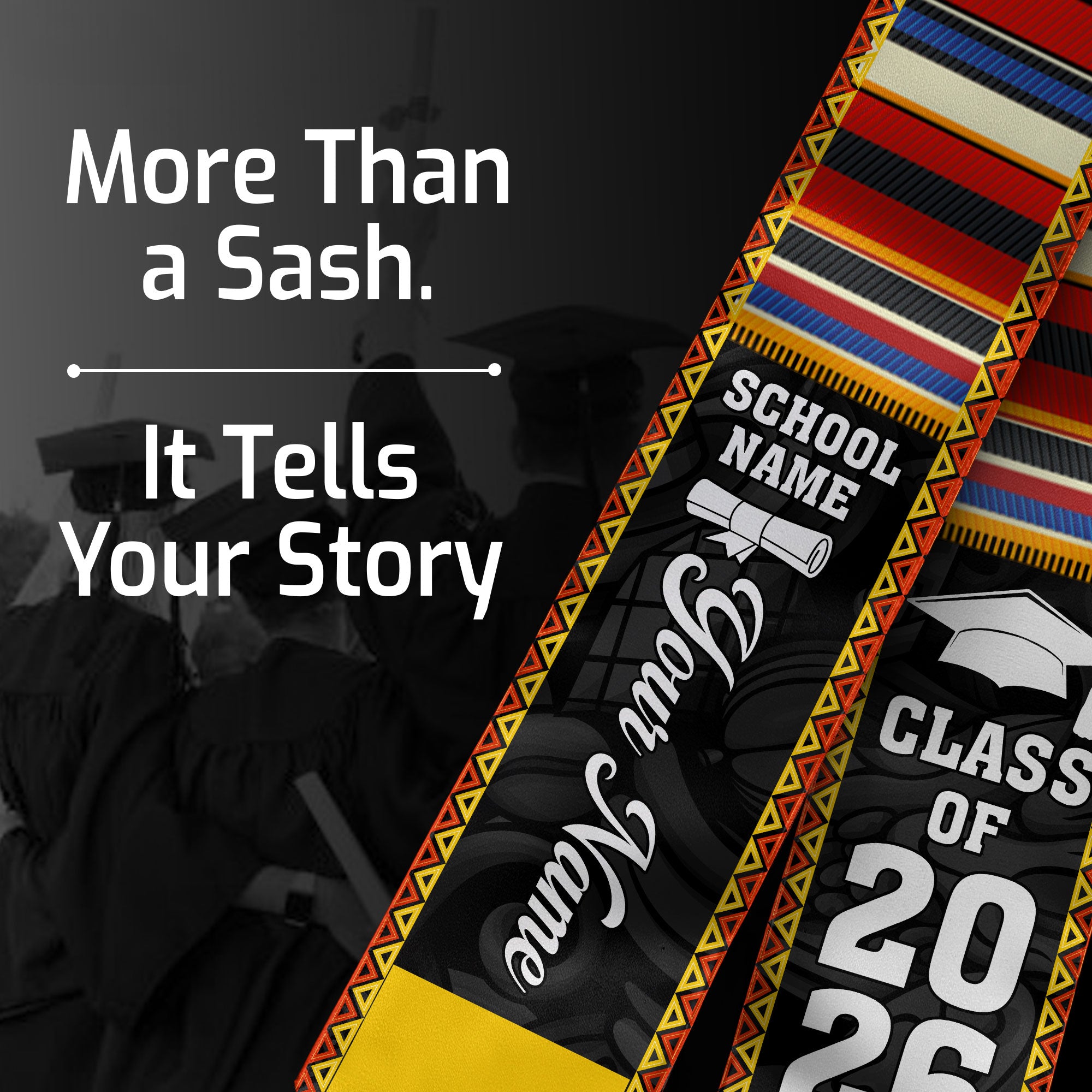 Customized Colombia Graduation Sash, Colombia Flag Graduation Stole, Personalized Graduation Stole 2026