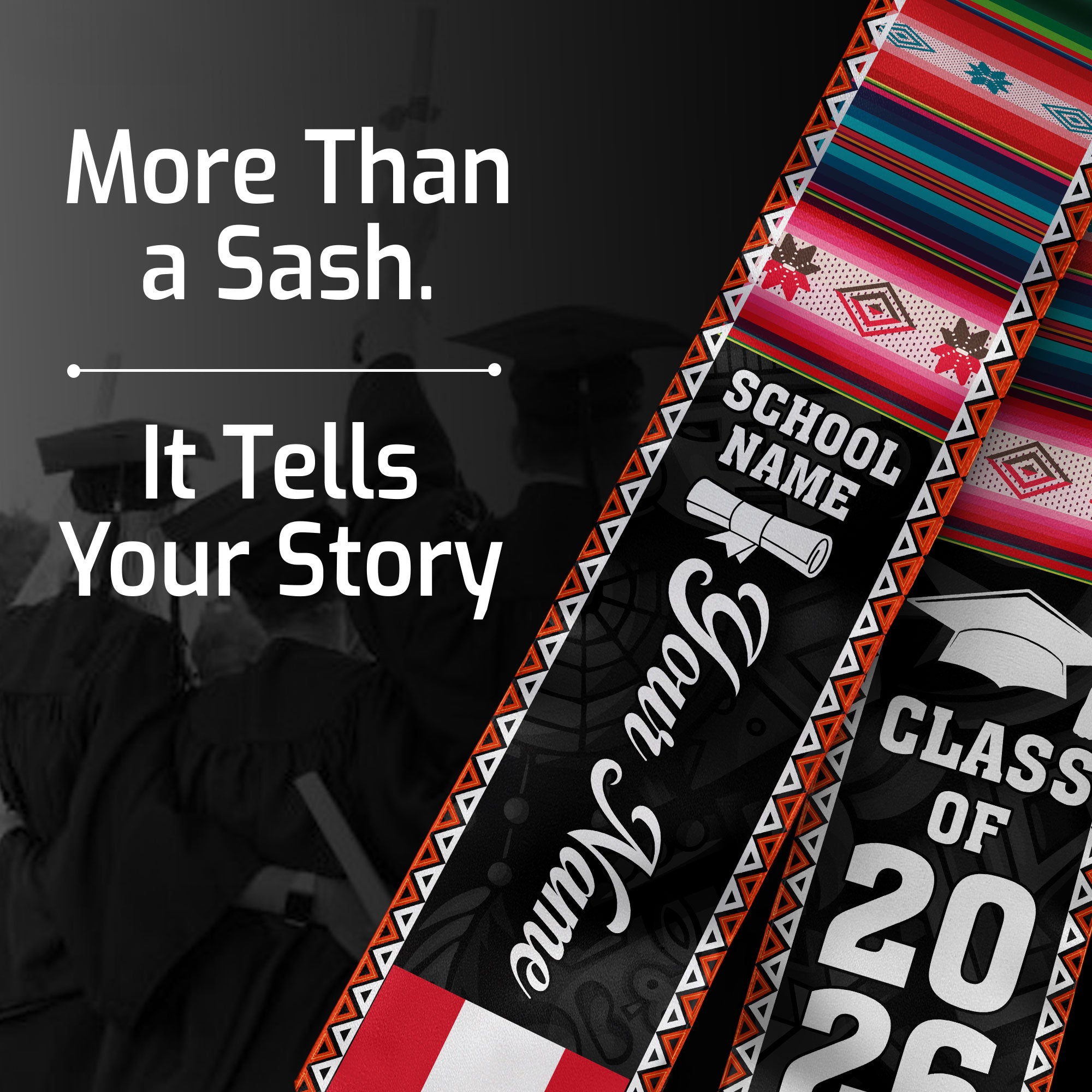 Customized Peru Graduation Sash, Peru Flag Graduation Stole, Personalized Graduation Accessory 2026