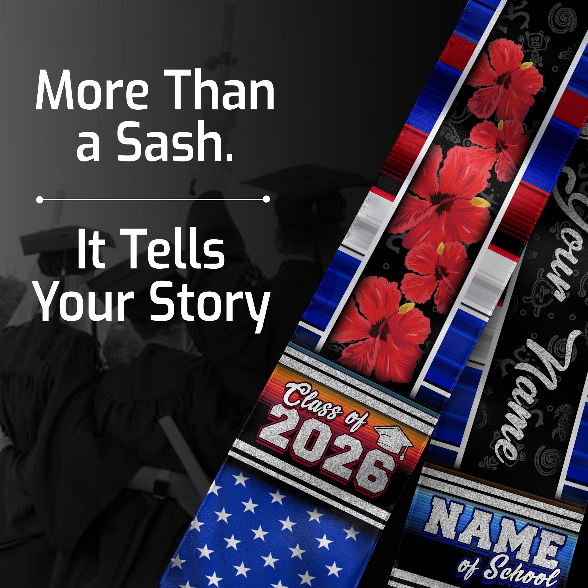 Puerto Rico Graduation Stole 2026, Puerto Rican Flag Sash, Graduation Stole Custom Accent