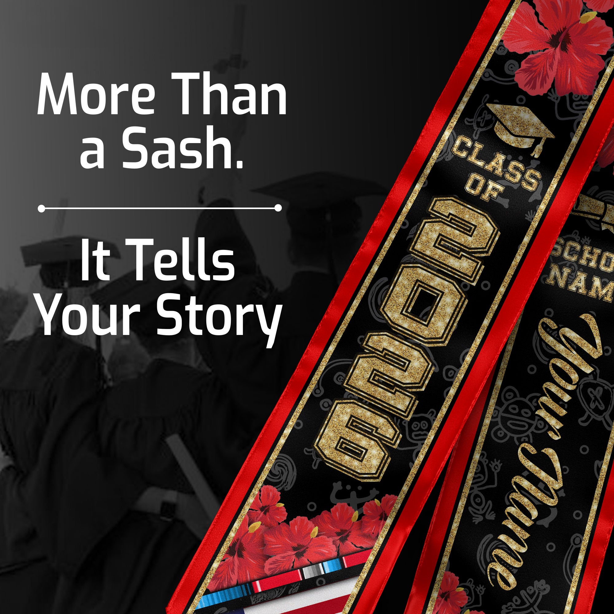 Puerto Rico Graduation Stole 2026, Puerto Rico Flag Sash, Custom Accent Class of 2026