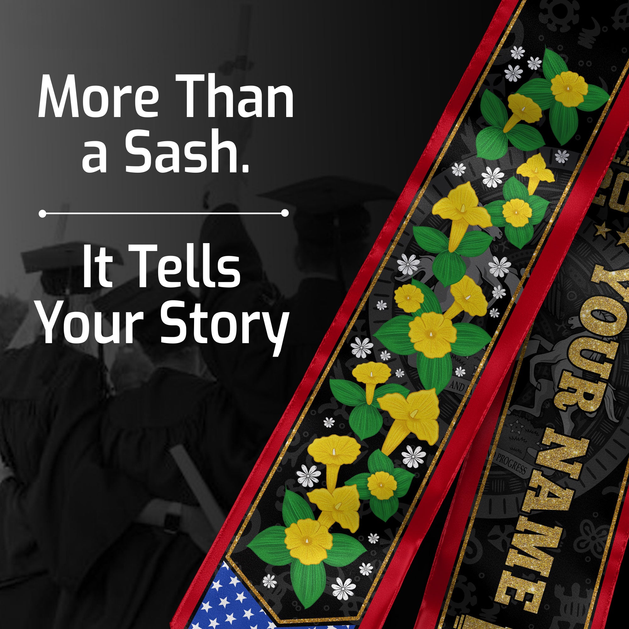 Nigeria Graduation Stole 2026, Nigerian Flag Sash, Graduation Stole with Custom Accent