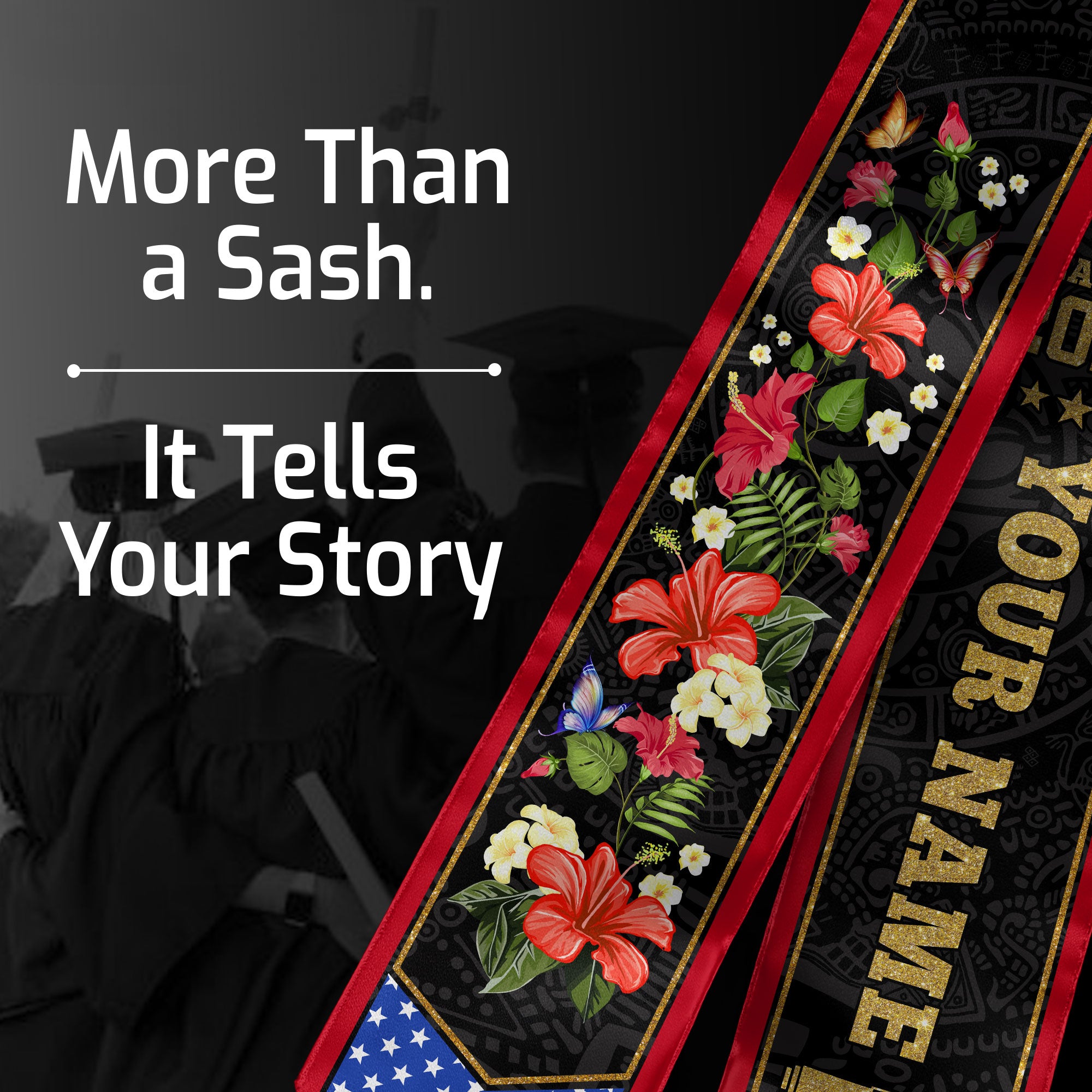 Puerto Rico Graduation Stole 2026, Puerto Rican Flag Sash, Stole with Custom Accent
