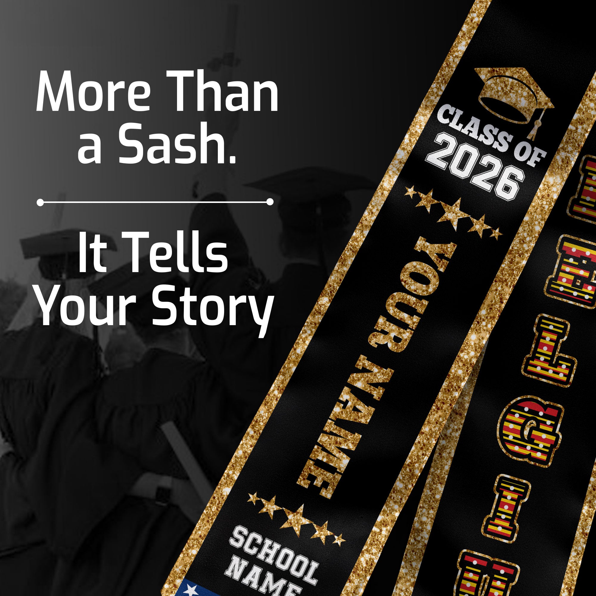 Belgium Graduation Stole 2026, Belgium Flag Sash, Personal Detail Option for Graduates