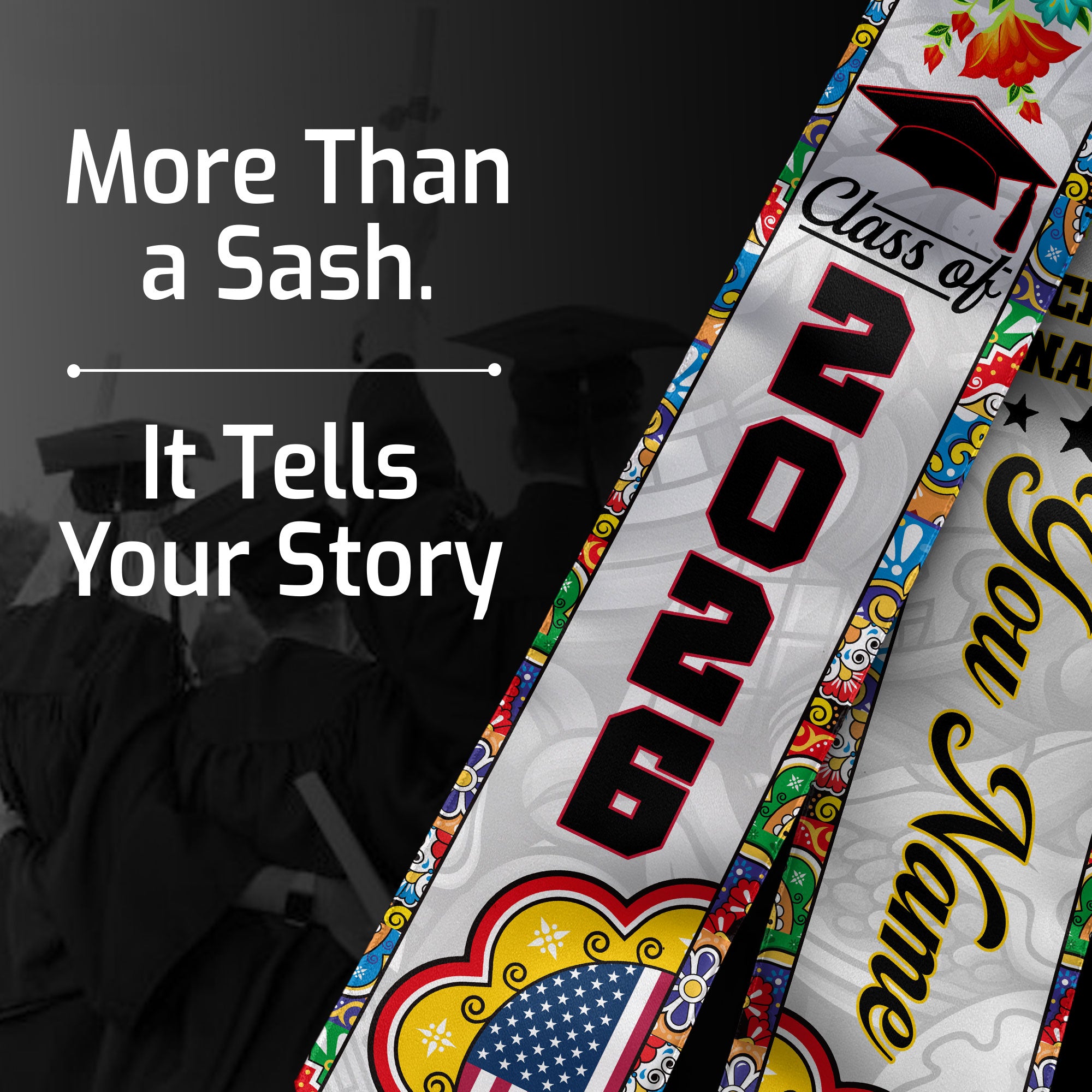 Colombian Graduation Stole 2026, Colombia Flag Sash, Graduation Stole with Custom Details