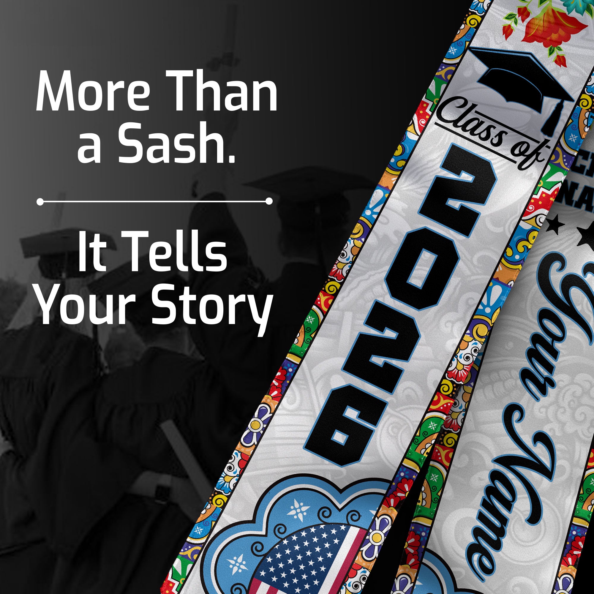 Customized Guatemala American Graduation Stole, Guatemala Flag Graduation Sash, Class of 2026