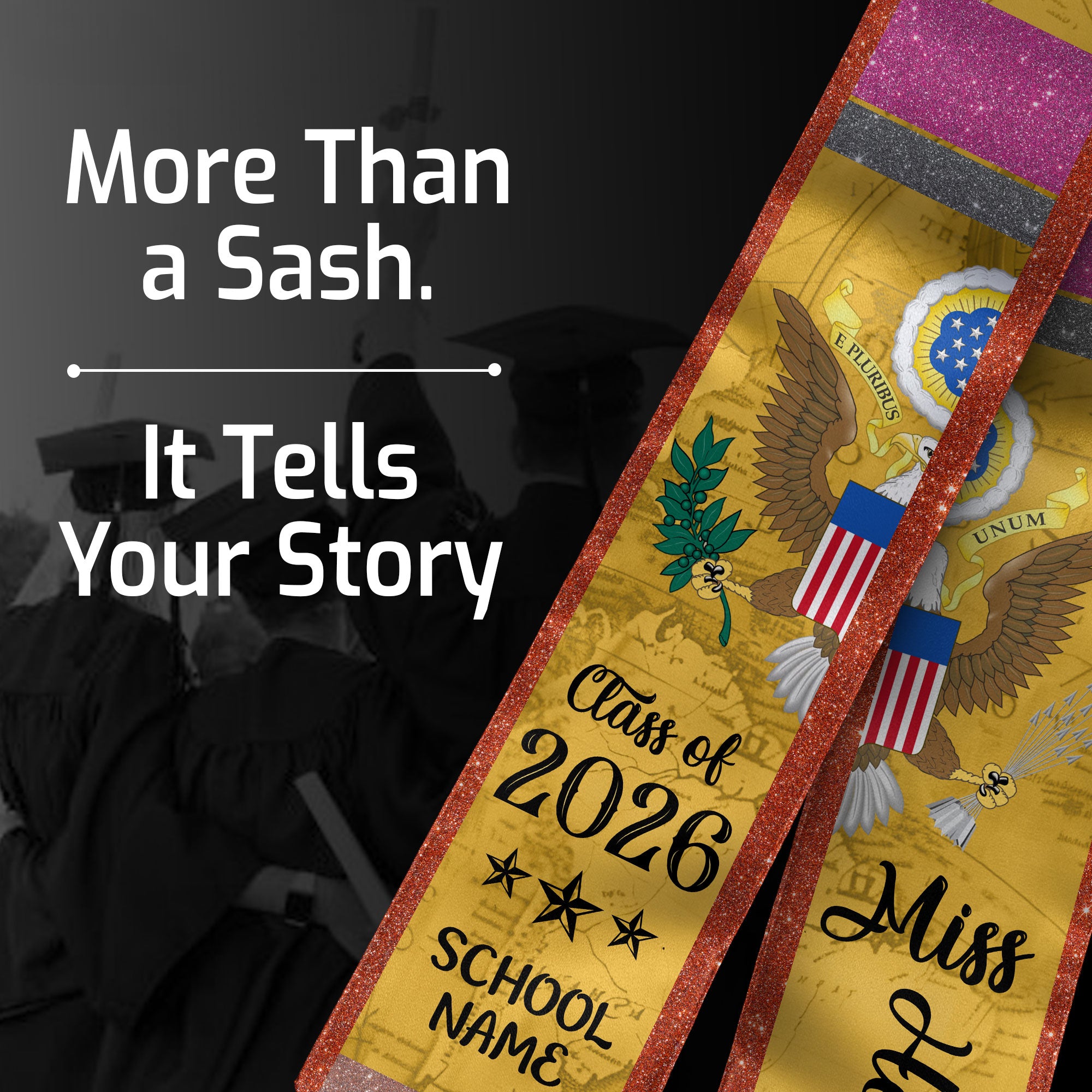 Customized Teacher America Graduation Stole Designed for Educators, Graduation Sash 2026