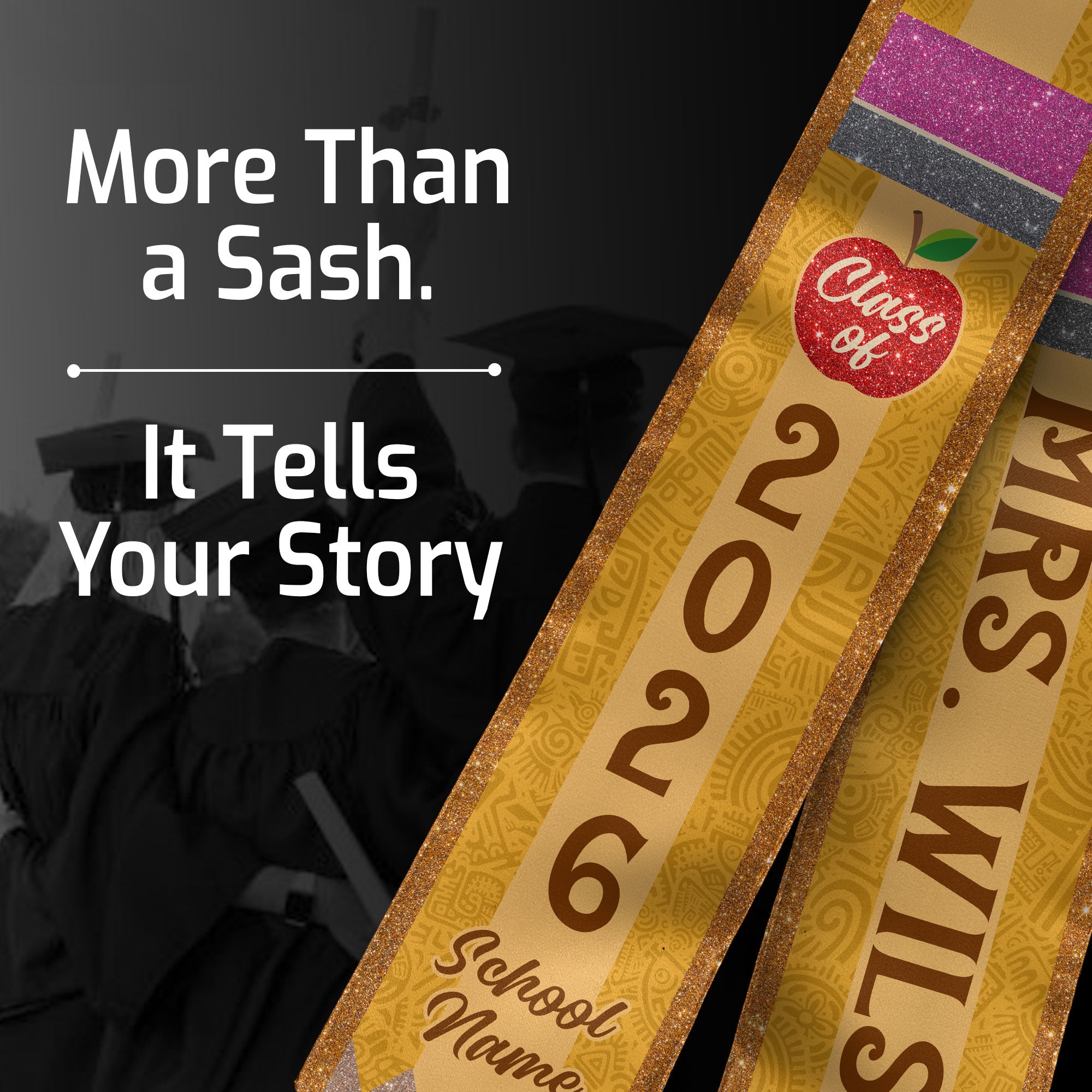 Customized Teacher Graduation Sash, Educator Recognition Stole for Commencement 2026