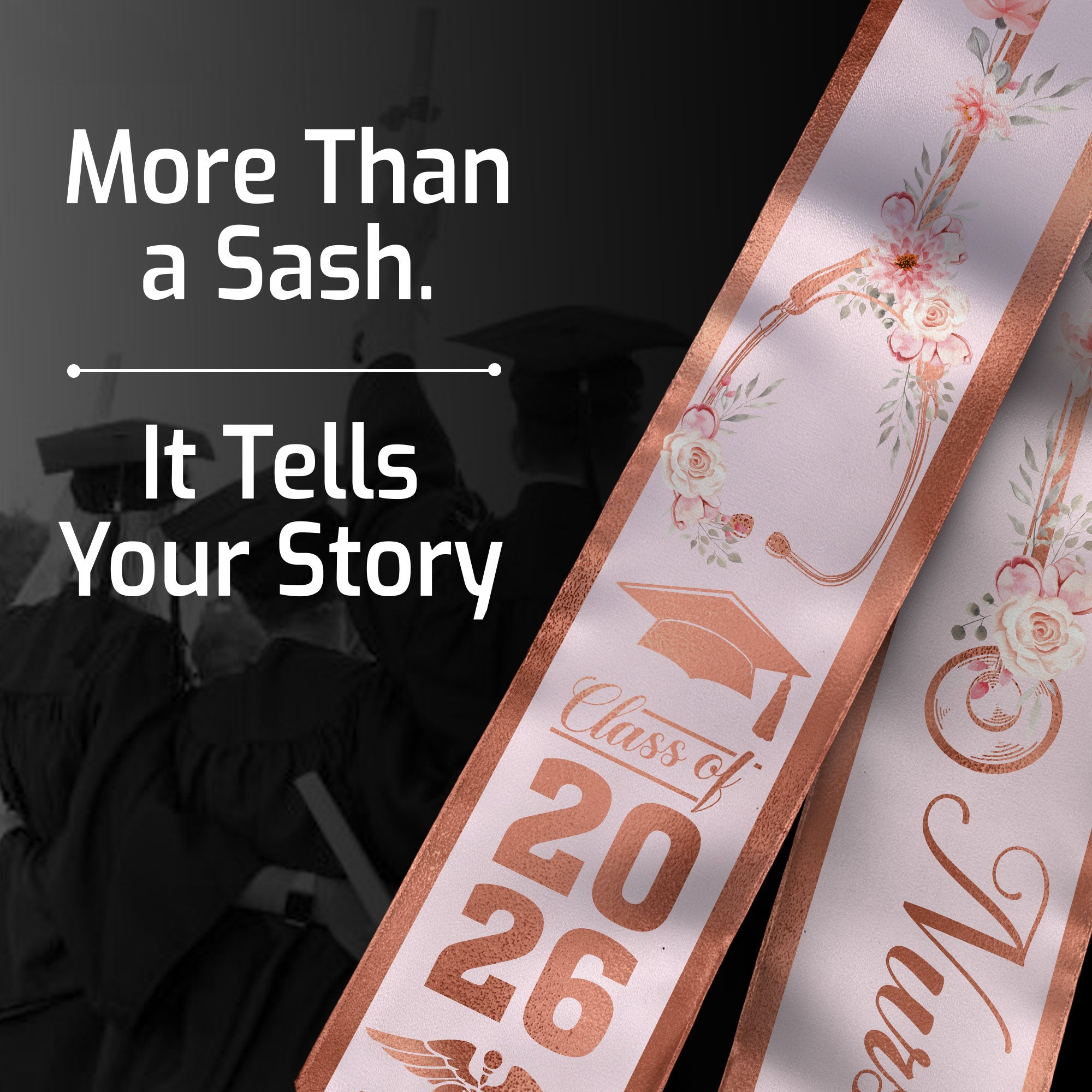 RN Graduation Stole 2026, Nursing School Graduation Sash for BSN Nurse Class