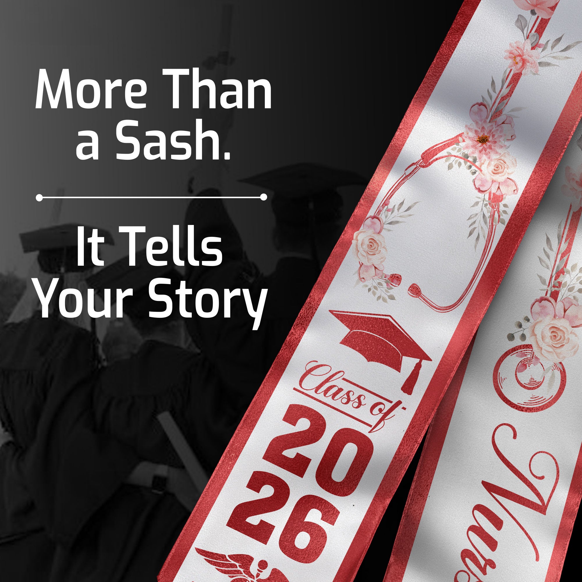 RN Nursing Graduation Sash 2026, Graduation Stole for Professional Nurse Ceremony