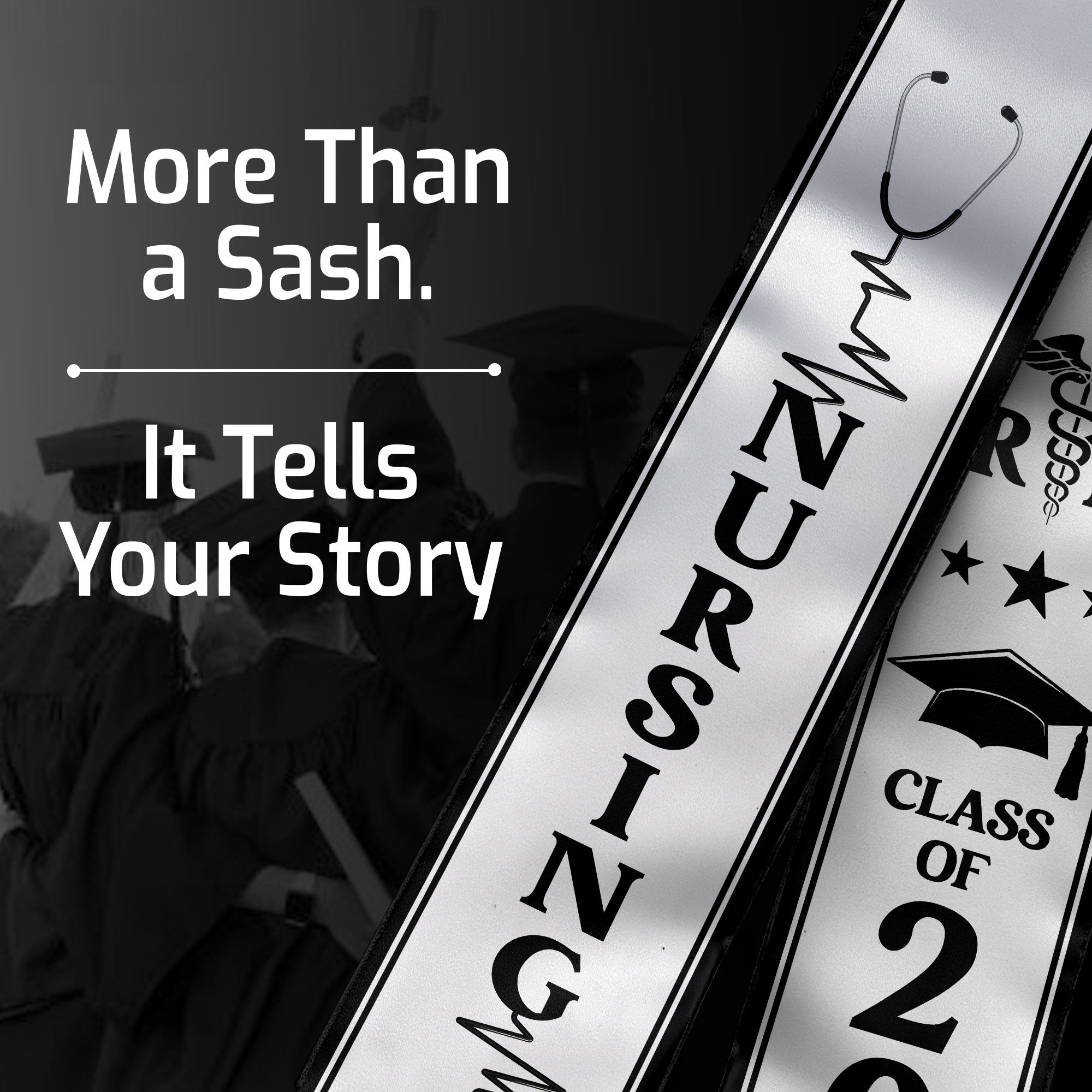 Nursing Graduation Stole 2026, RN Sash for Academic Nursing Graduation Event