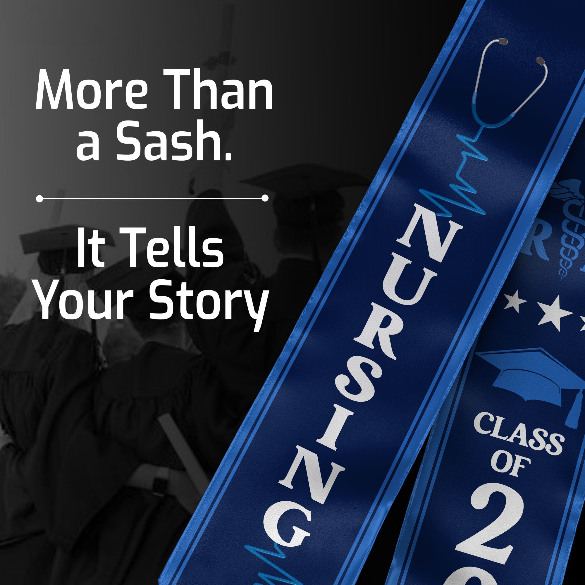 RN Nursing Graduation Sash 2026, Professional Graduation Stole for Nurses