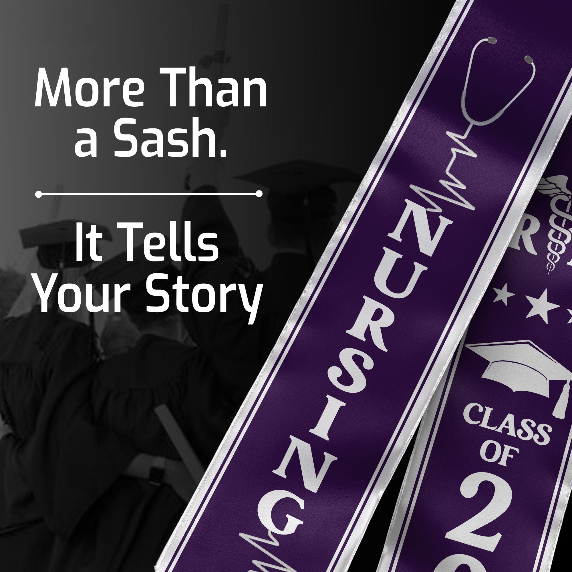 BSN Nursing Graduation Stole 2026, RN Graduation Sash for Professional Nurse Ceremony