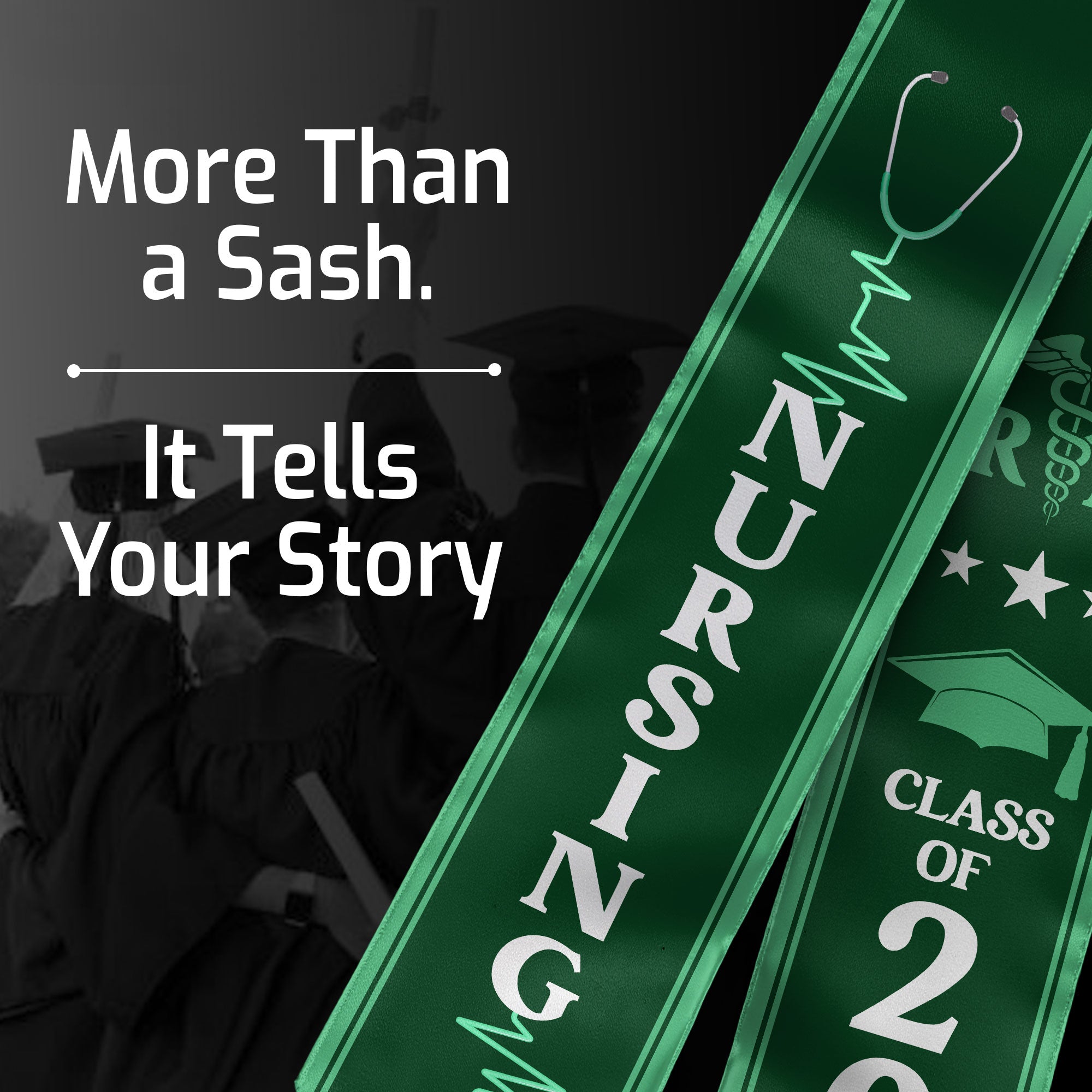 Nursing Graduation Sash 2026, RN Graduation Stole for Nursing School Graduates