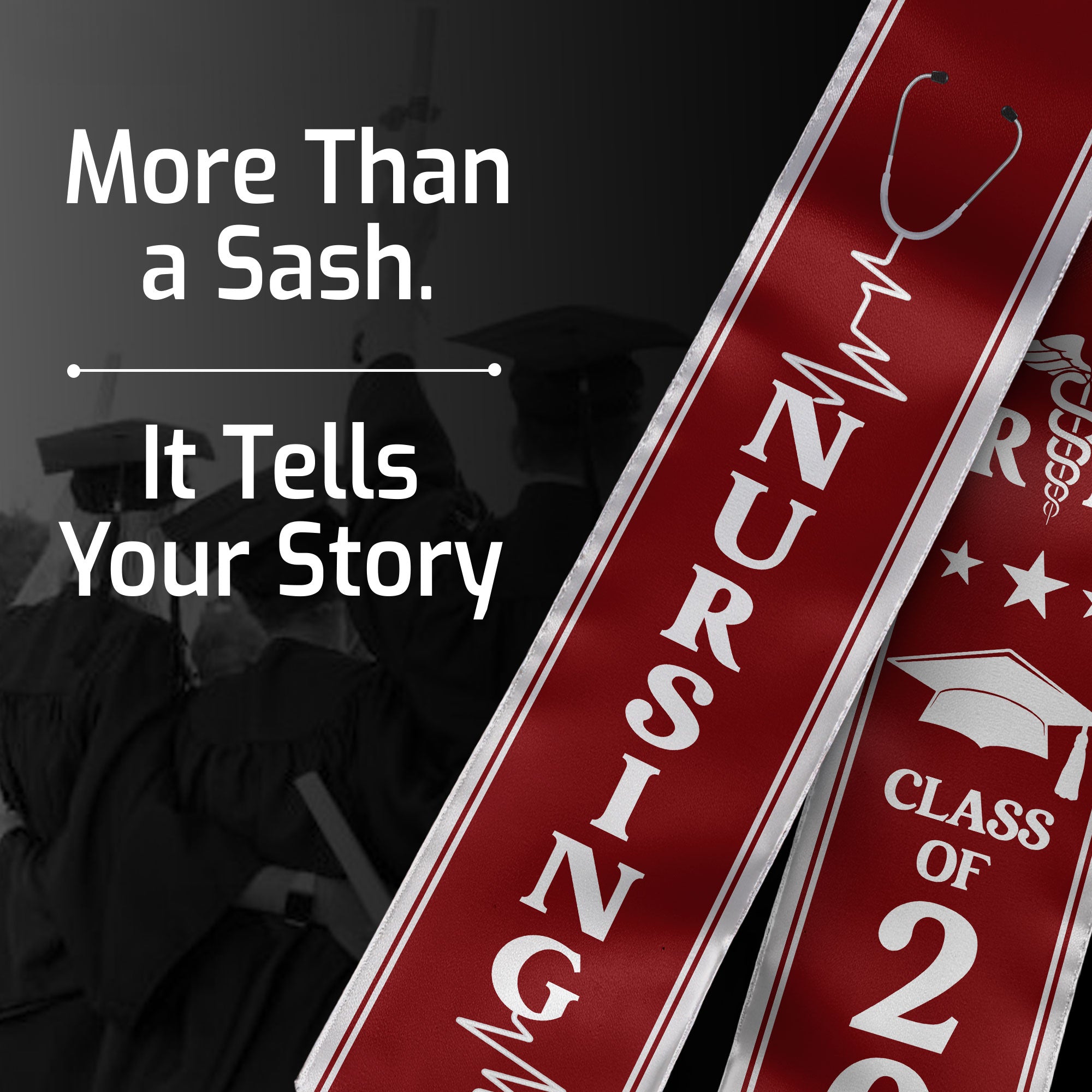 RN Graduation Stole 2026, Nursing Academic Sash for Professional Nurse Graduation