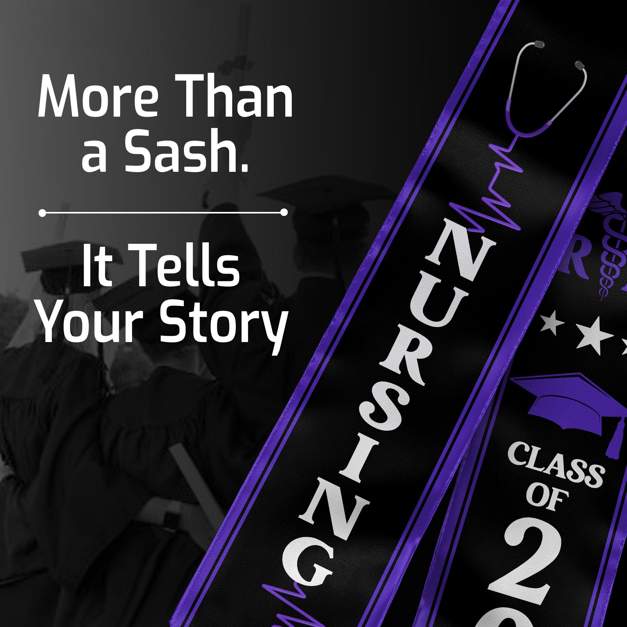 RN Graduation Sash 2026, Nursing Graduation Stole for Professional Nurses