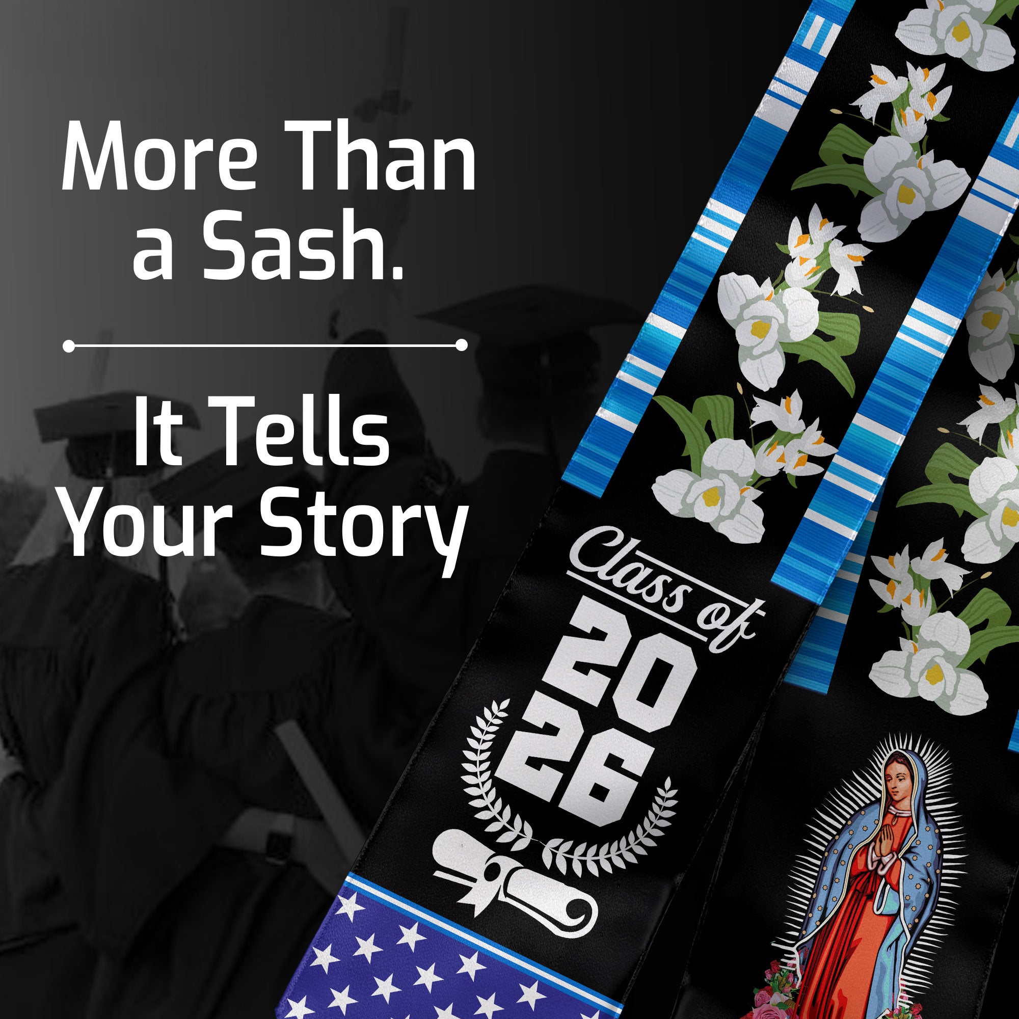 Guatemala Graduation Stole 2026, Guatemalan Flag Sash, Grad Stole for Graduates