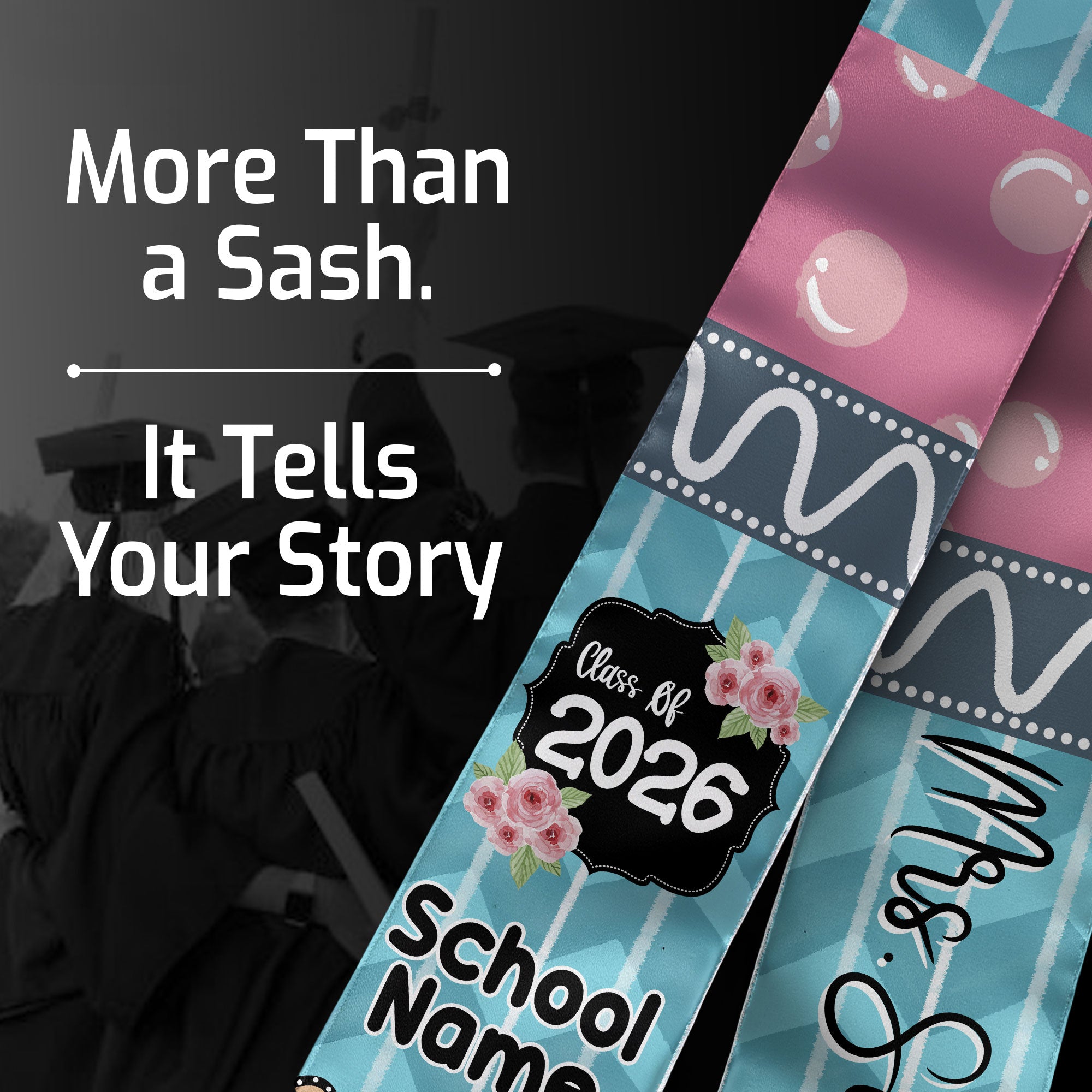 Customized Teacher Graduation Stole, Academic Honor Ceremony Sash for Educators, Class of 2026