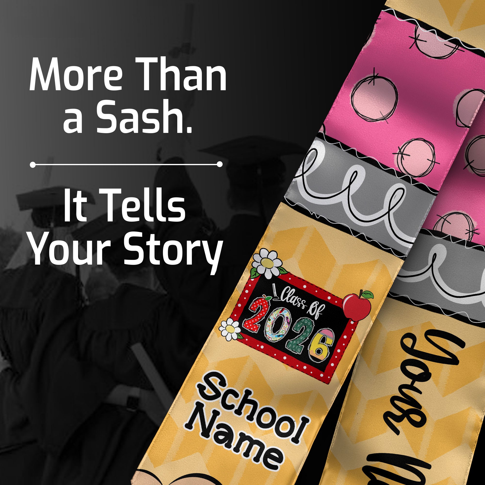 Customized Graduation Stole for Teaching Professionals, Educator Ceremony Sash 2026