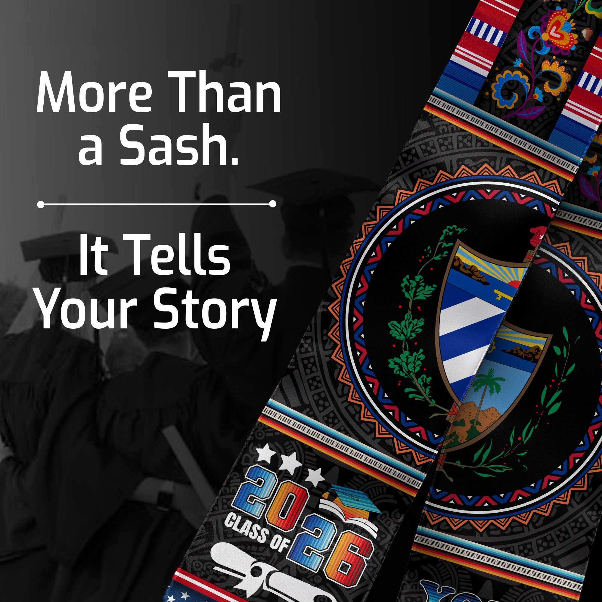 Cuban Graduation Stole 2026, Cuba Flag Sash, Personalized Touch for 2026 Graduates