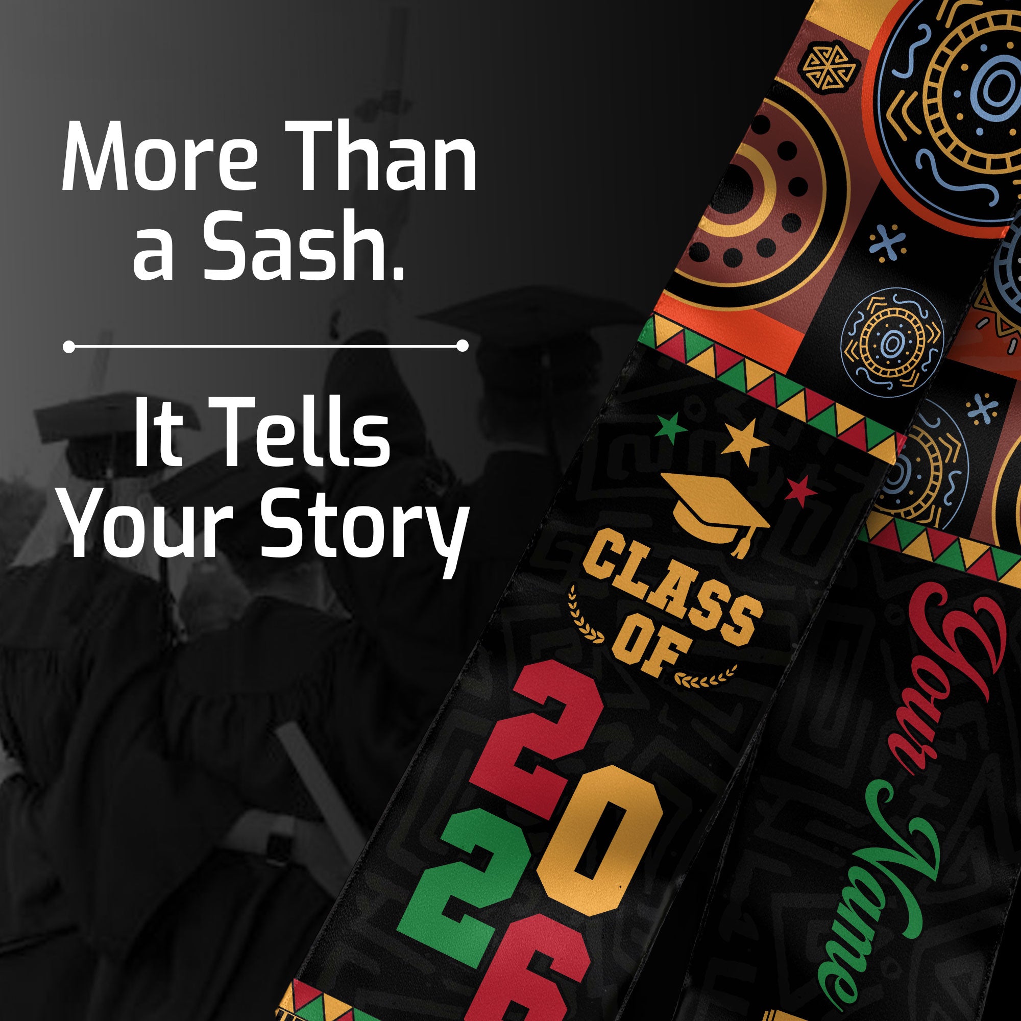 Africa Graduation Stole 2026, African Flag Graduation Sash, Cultural Grad Stole Gift