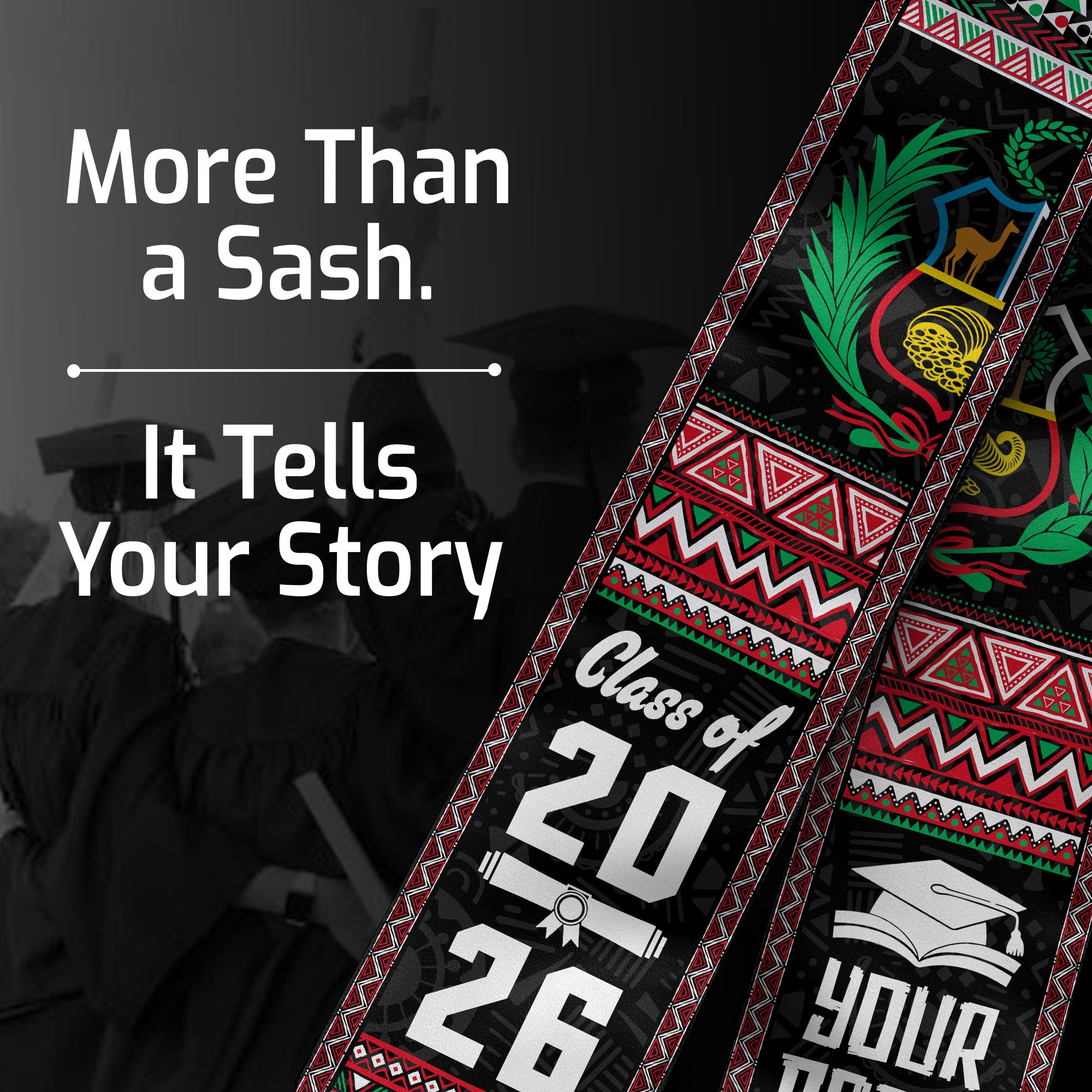 Peru Flag Graduation Sash 2026, Peru Stole, Customizable Peru Graduation Stole