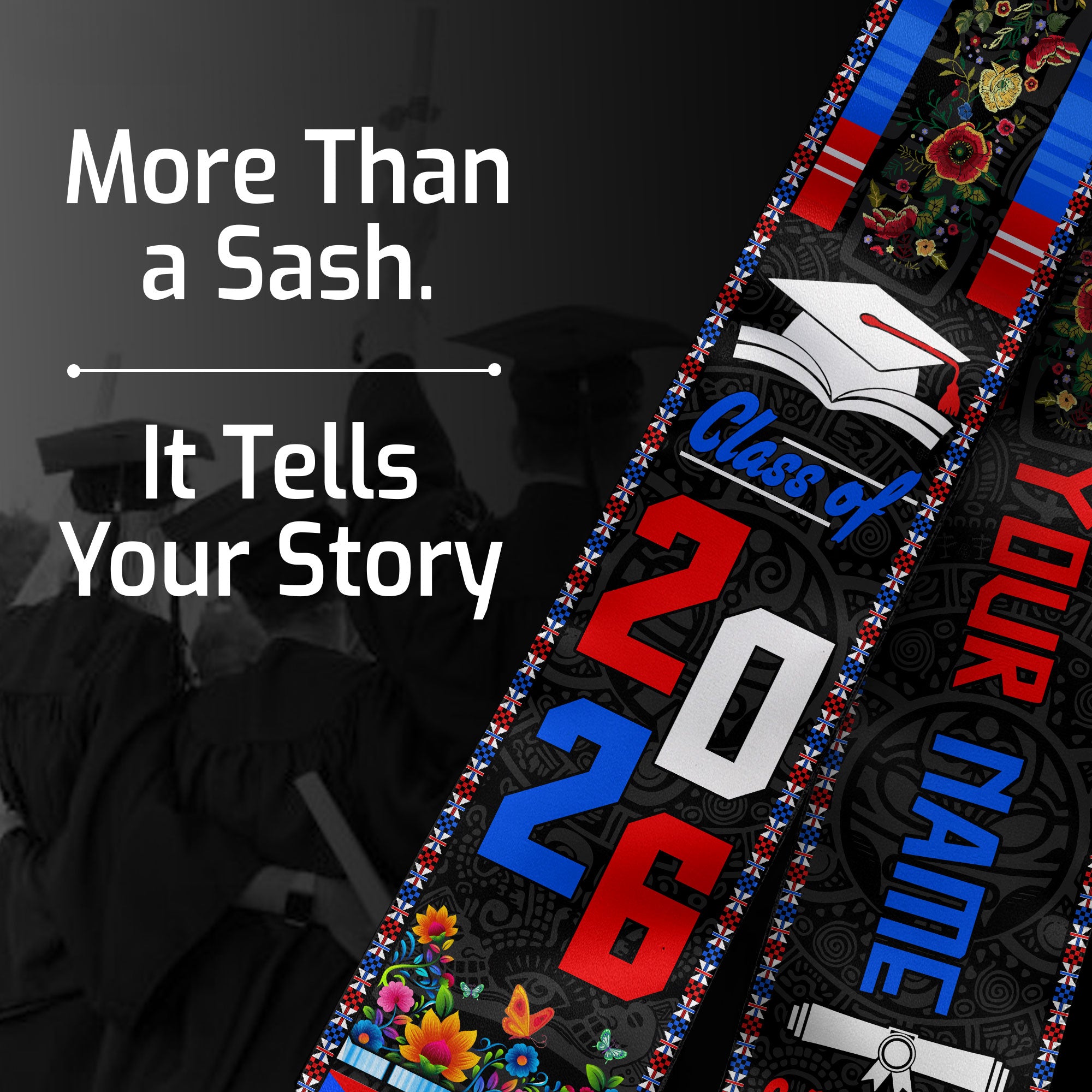 2026 Puerto Rico Stole, Puerto Rican Flag Graduation Sash, Made Just for You Style