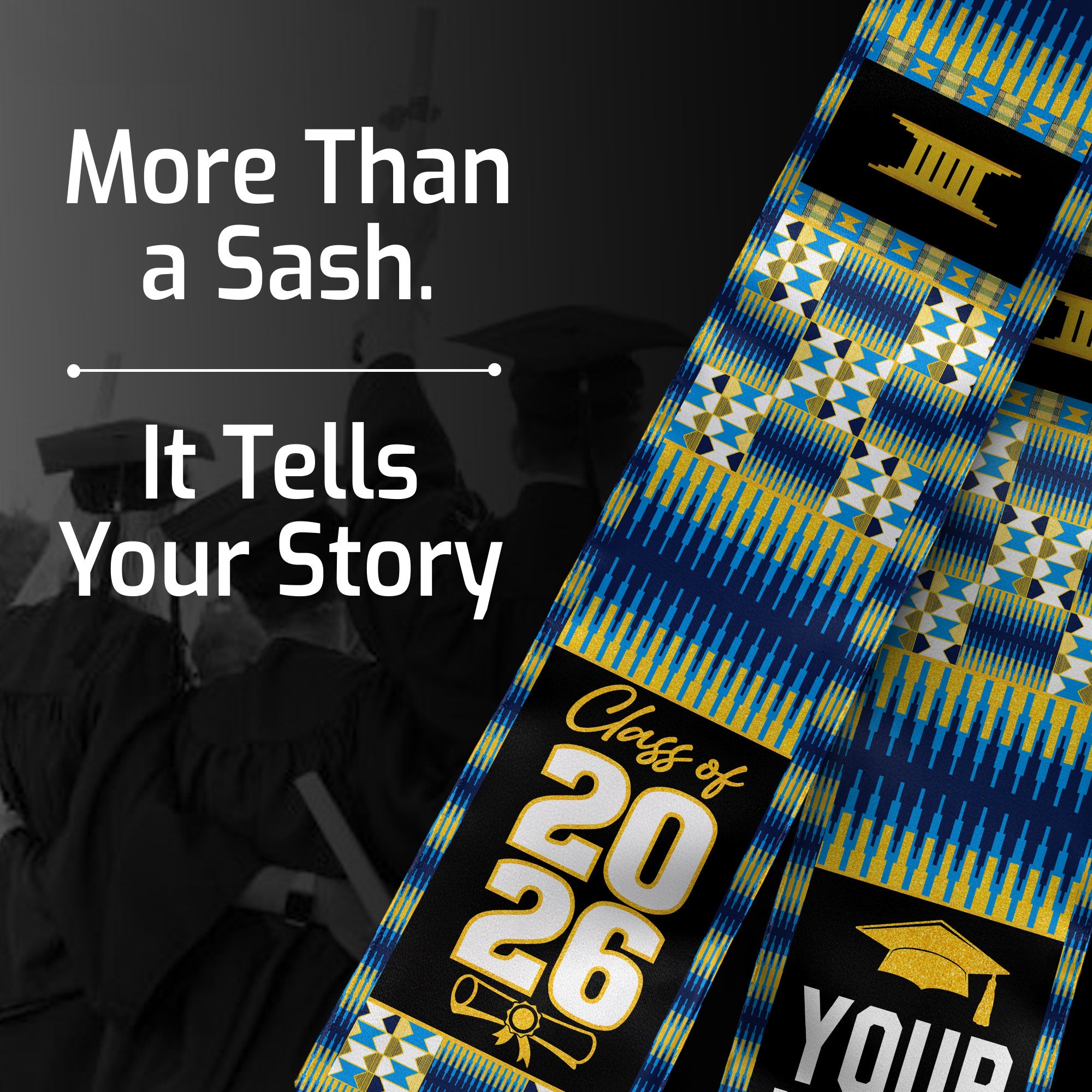 African Flag Graduation Stole 2026, Africa Stole Sash, Custom Accent for Graduates