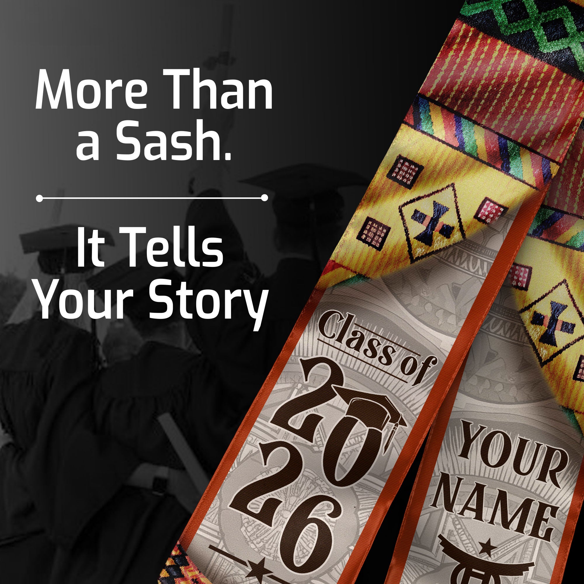 African Graduation Sash 2026, African American Flag Graduation Stole, African Stole