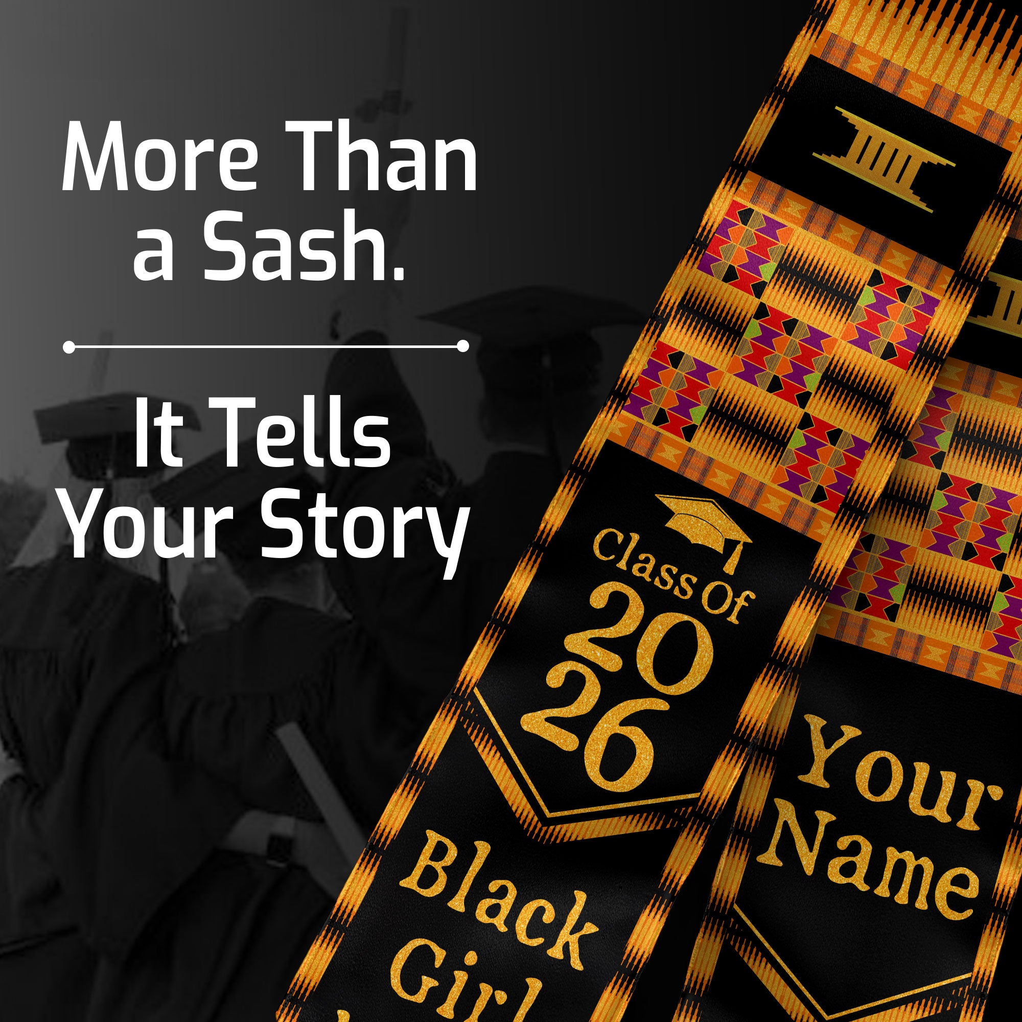 Customized African BSN Nursing Graduation Stole, RN Nurse Ceremony Sash 2026