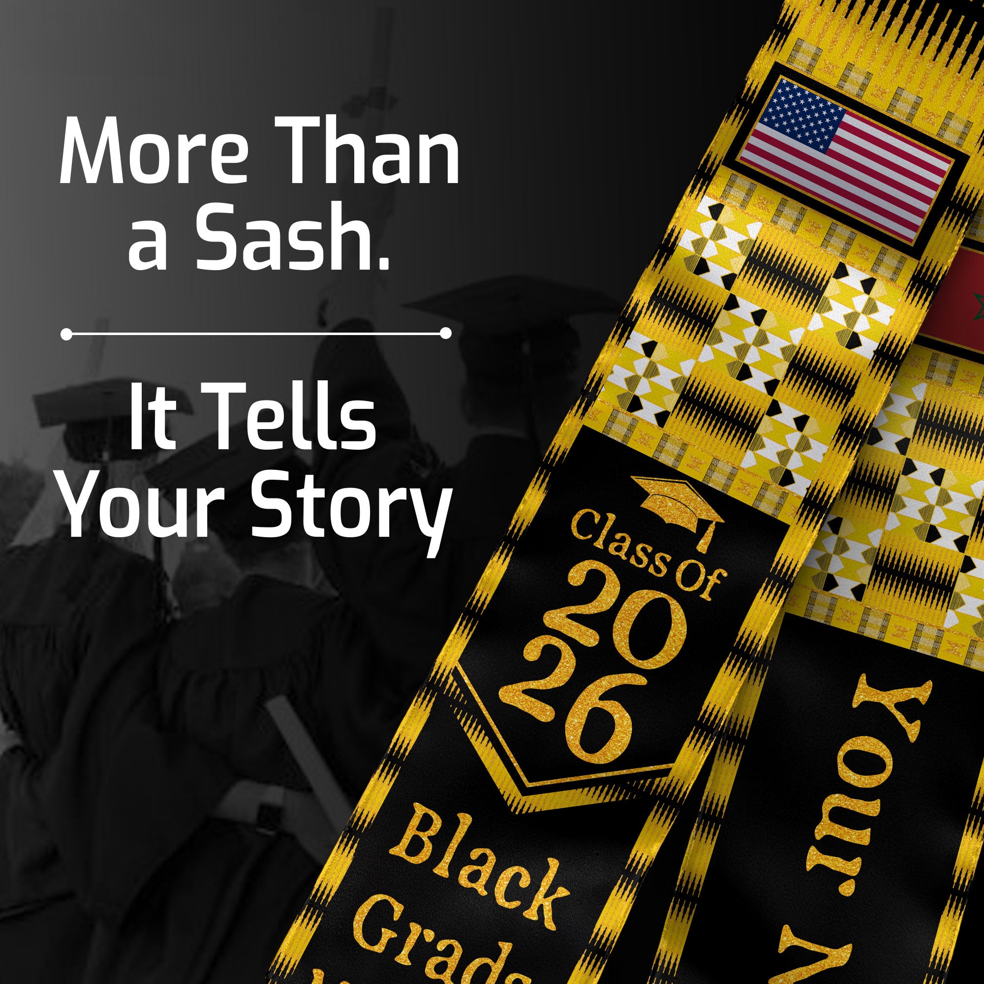 Customized Morocco Graduation Stole Featuring Heritage Flag Identity, Graduation Sash for 2026