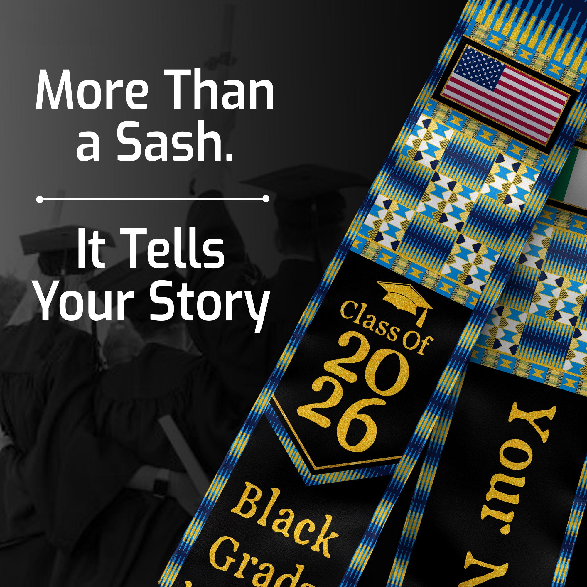Customized Nigeria Graduation Stole Featuring Nigerian Flag Heritage Style, Graduation Sash for Class of 2026