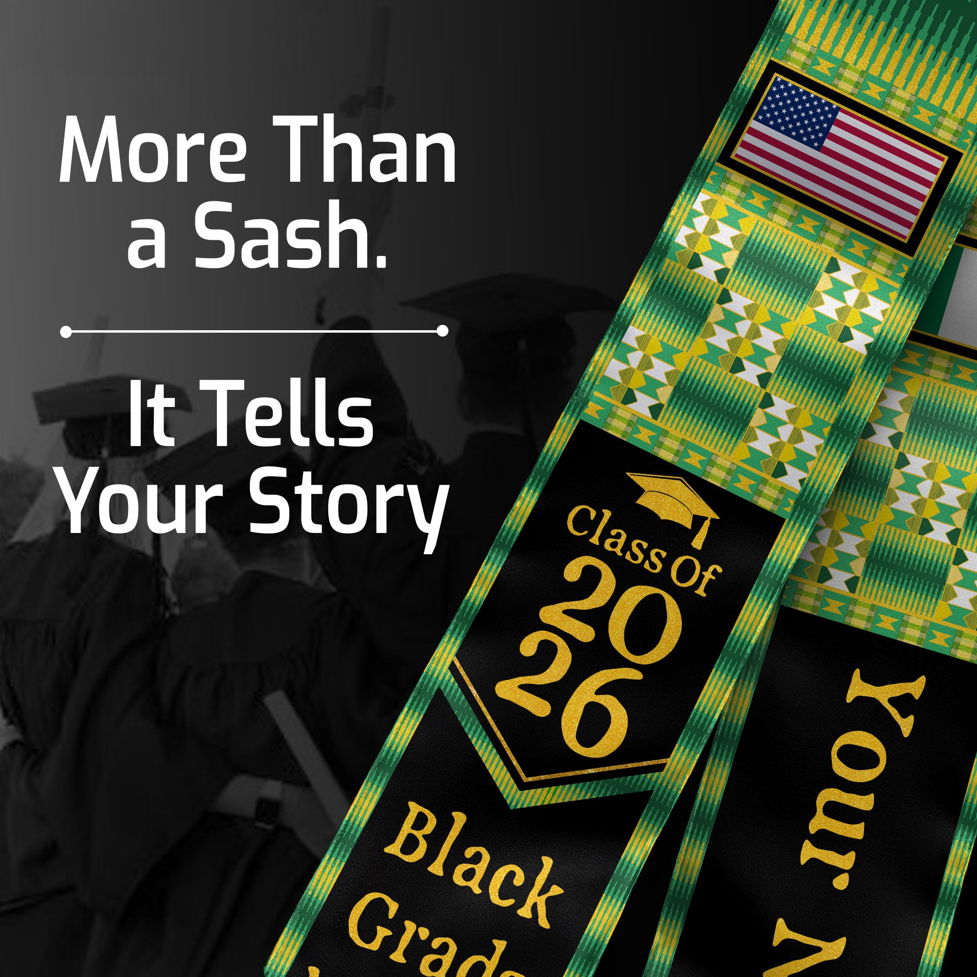Customized Nigerian Graduation Stole with National Flag Inspired Design, Graduation Sash Class of 2026
