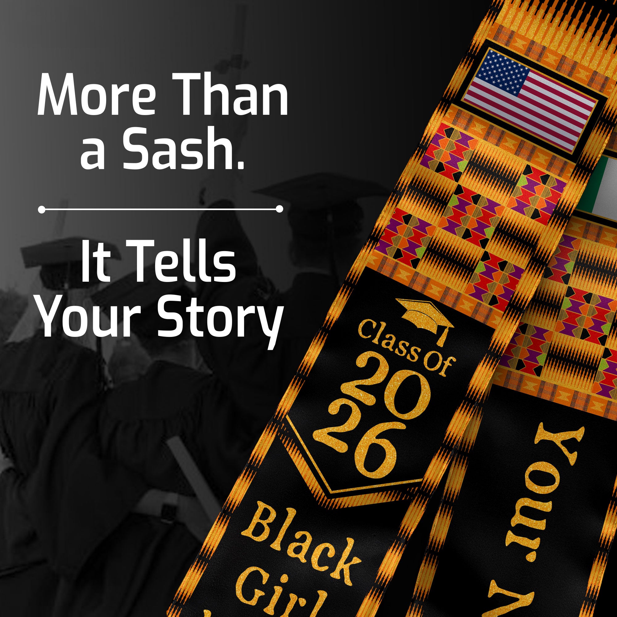 Customized Graduation Stole Nigeria Highlighting Cultural Flag Pride, Graduation Sash for Class of 2026