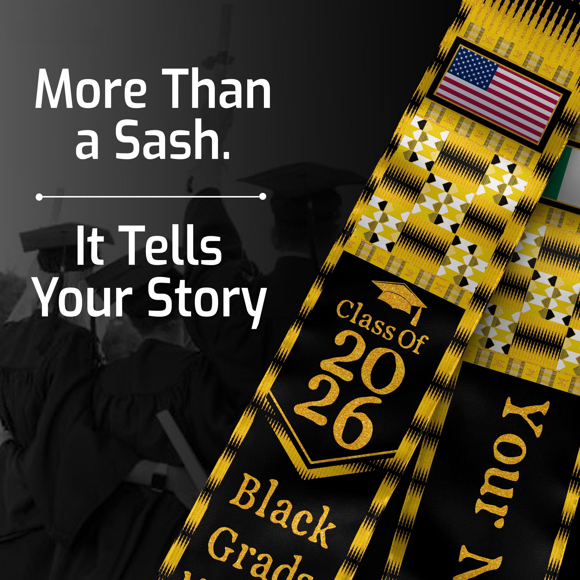 Customized Nigeria Graduation Stole Featuring Flag Identity Design, Graduation Sash for Class of 2026