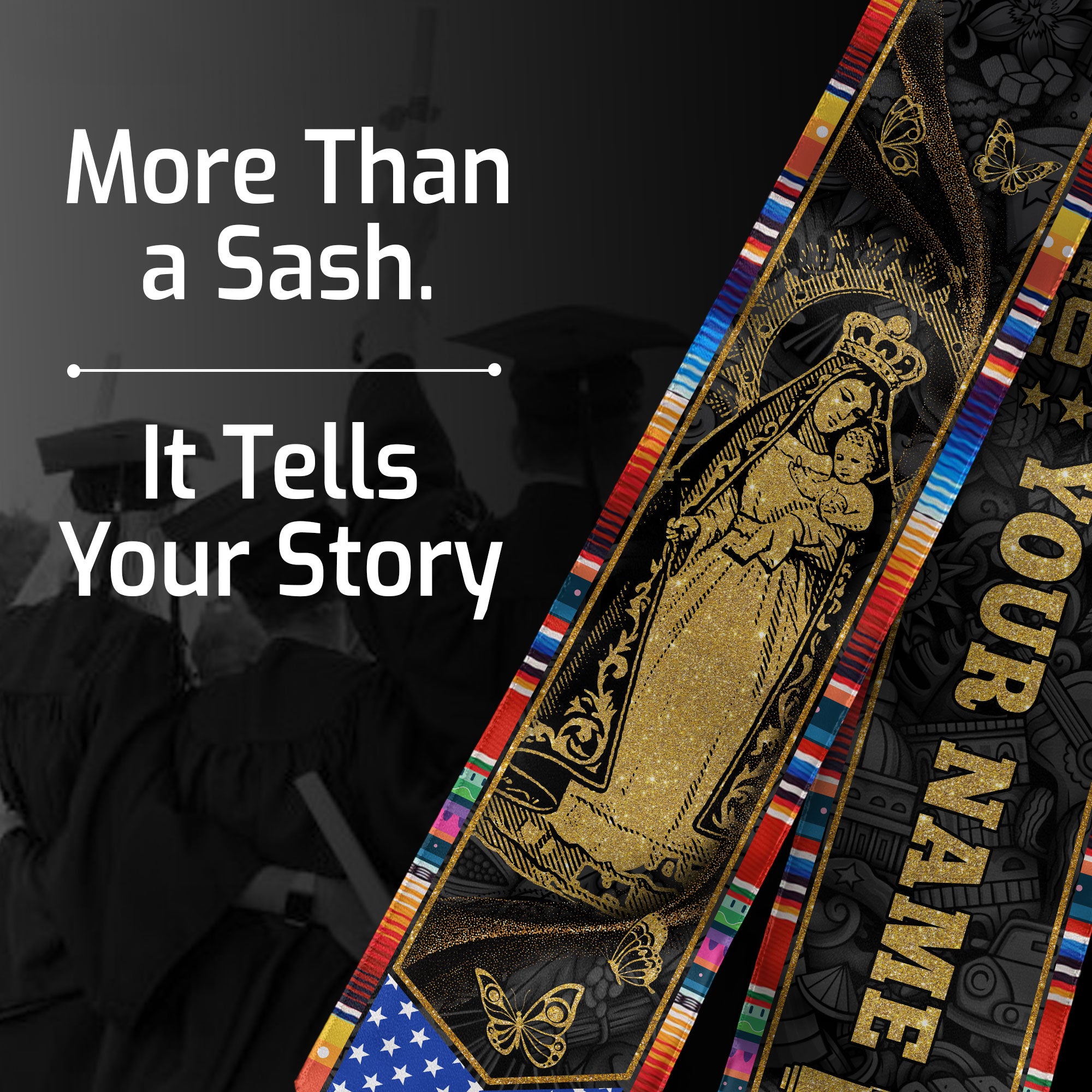 Cuban Flag Graduation Sash 2026, Cuba Graduation Stole, Bespoke Touch for Grads 2026