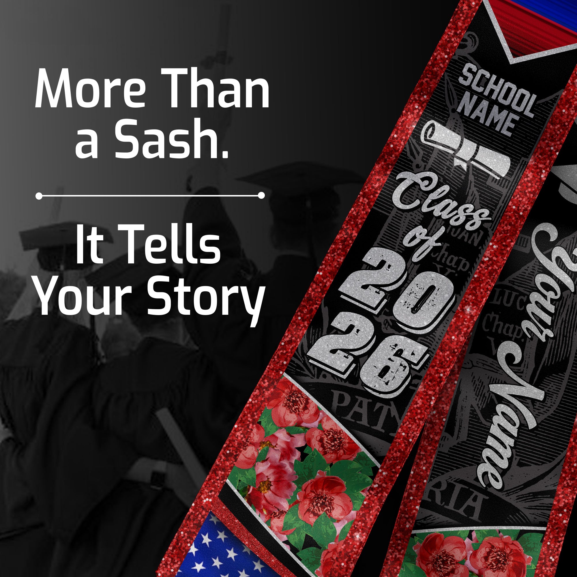 Dominican Flag Graduation Sash 2026, Dominican Stole, Bespoke Touch Grad Accessory