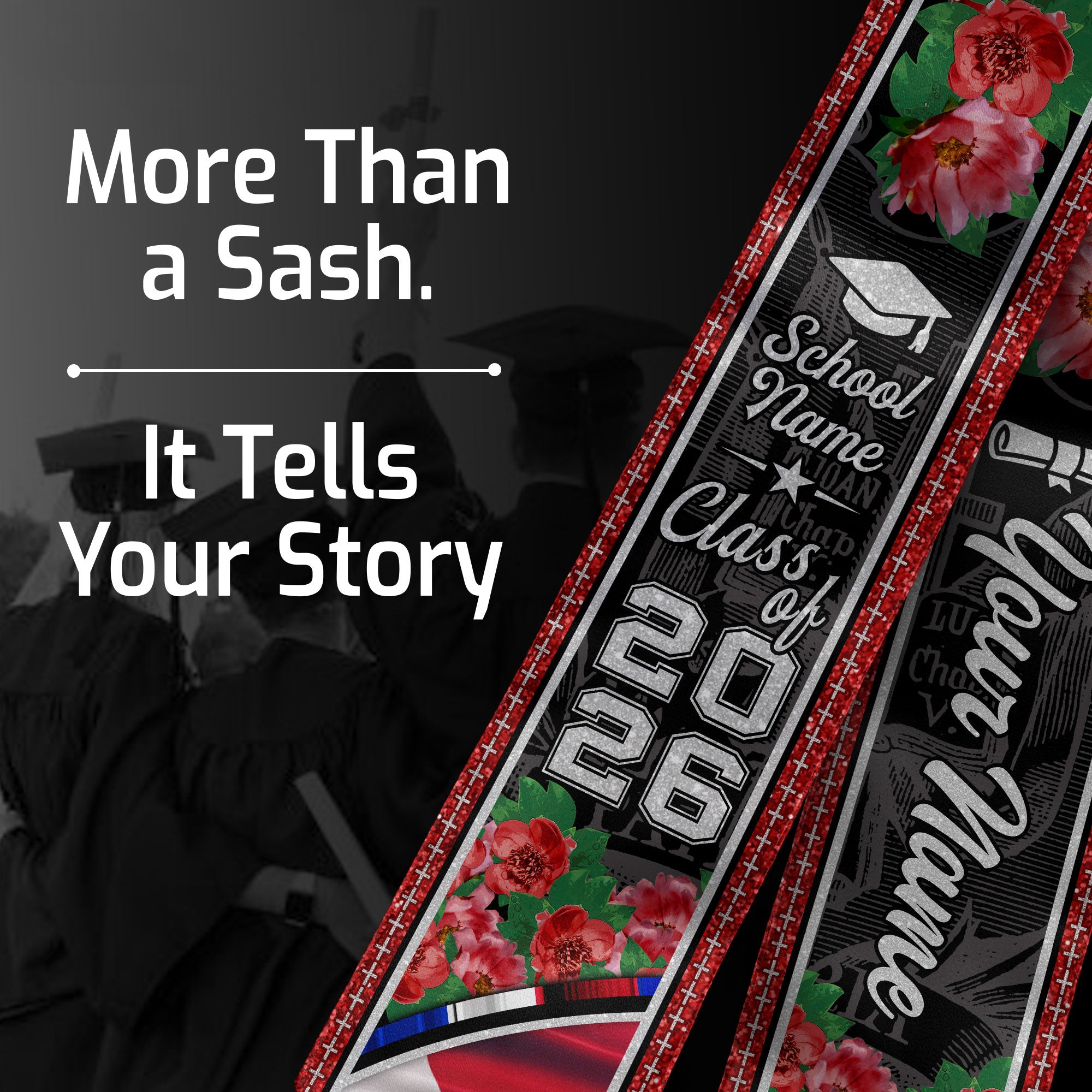 Class of 2026 Dominican Graduation Sash, Dominican Flag Stole, Custom-Ready Style