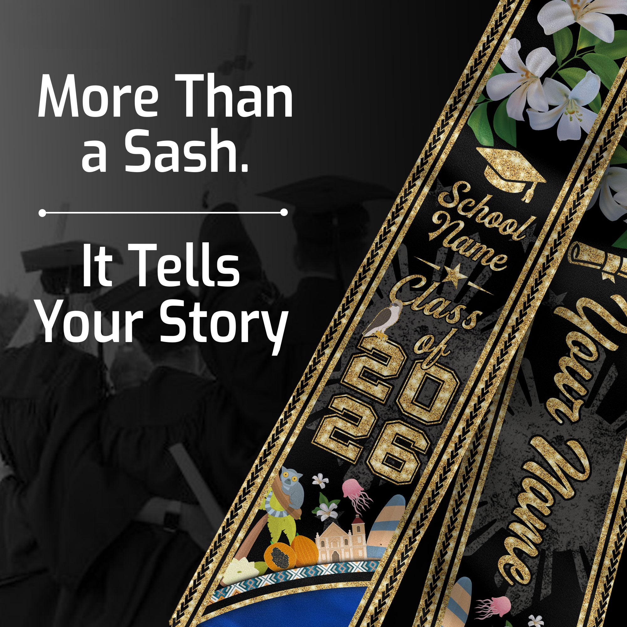 Philippines Flag Graduation Stole 2026, Filipino Grad Sash, Custom-Ready Graduation Style