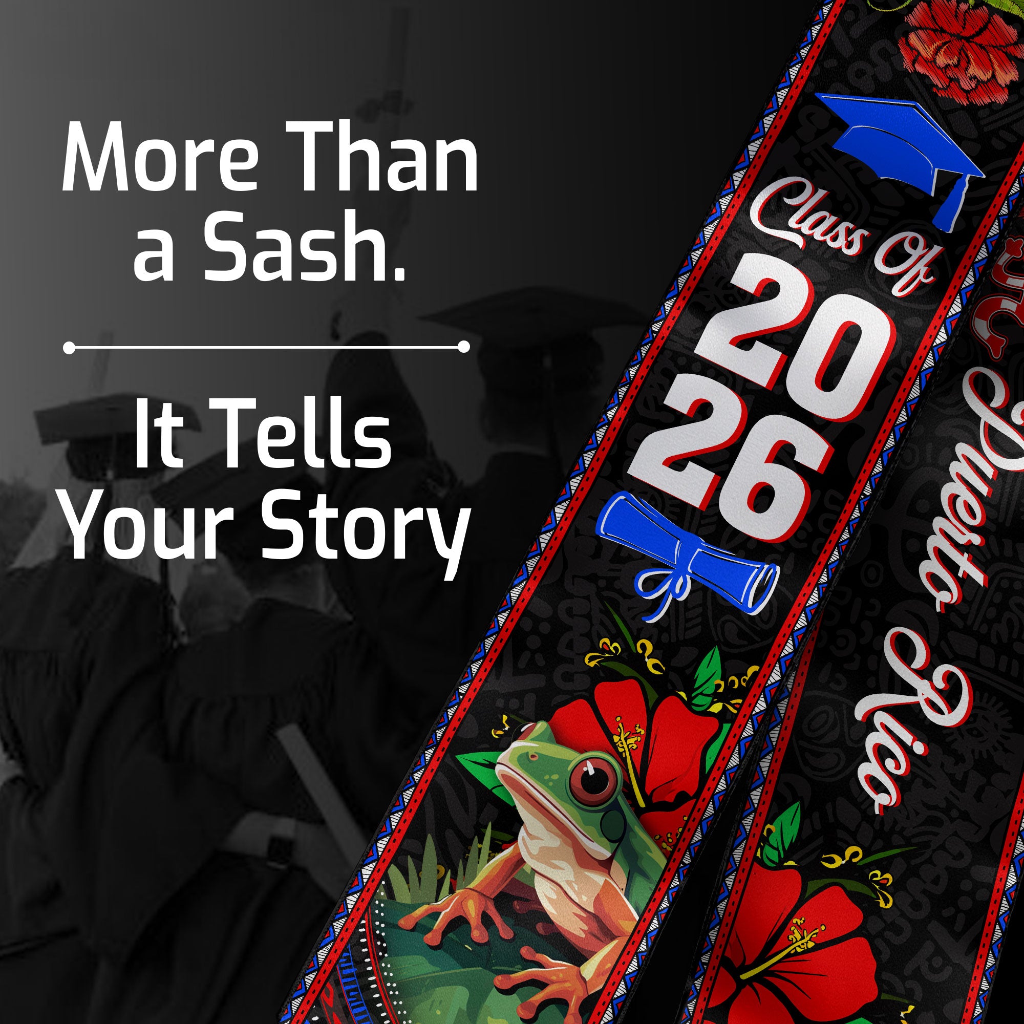 Puerto Rican Flag Graduation Sash 2026, Puerto Rico Graduation Stole