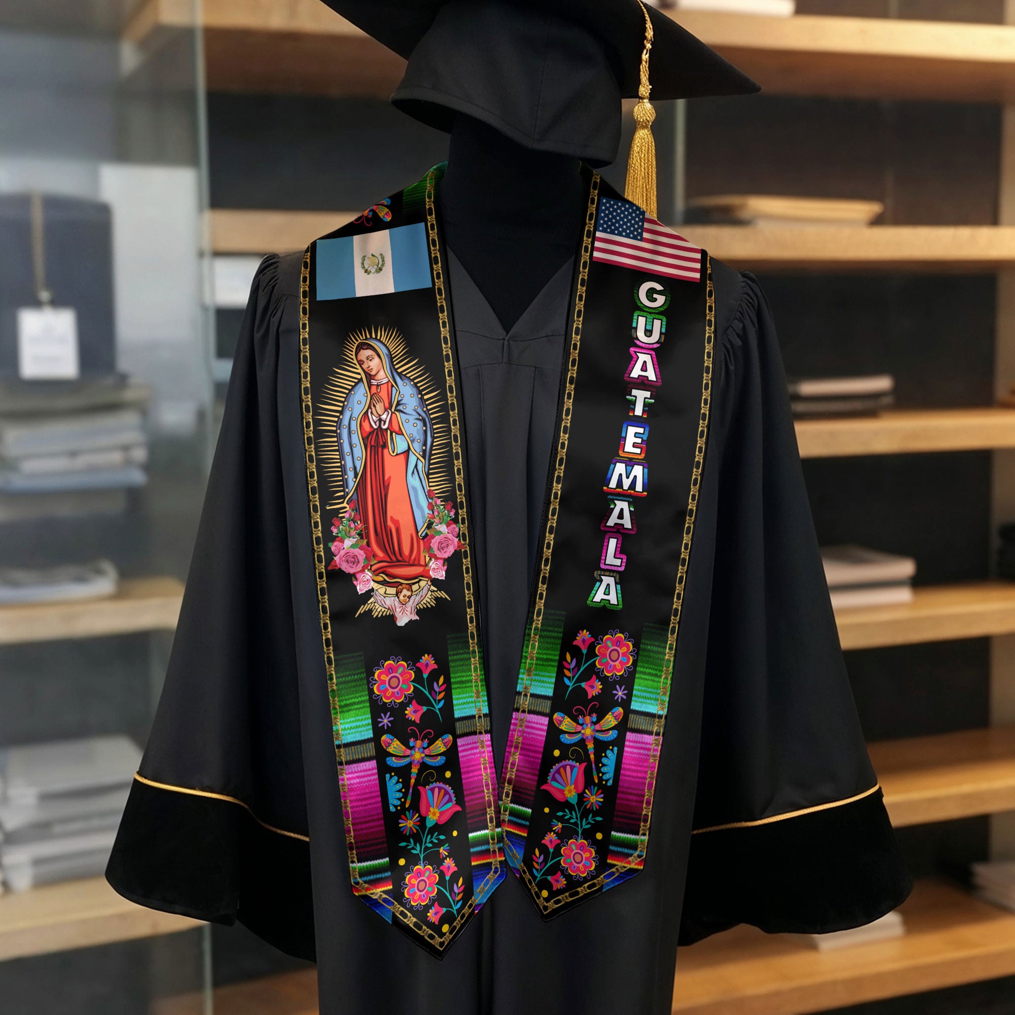 Guatemalan Graduation Stole 2026, Guatemala Flag Sash, Graduation Stole 2026