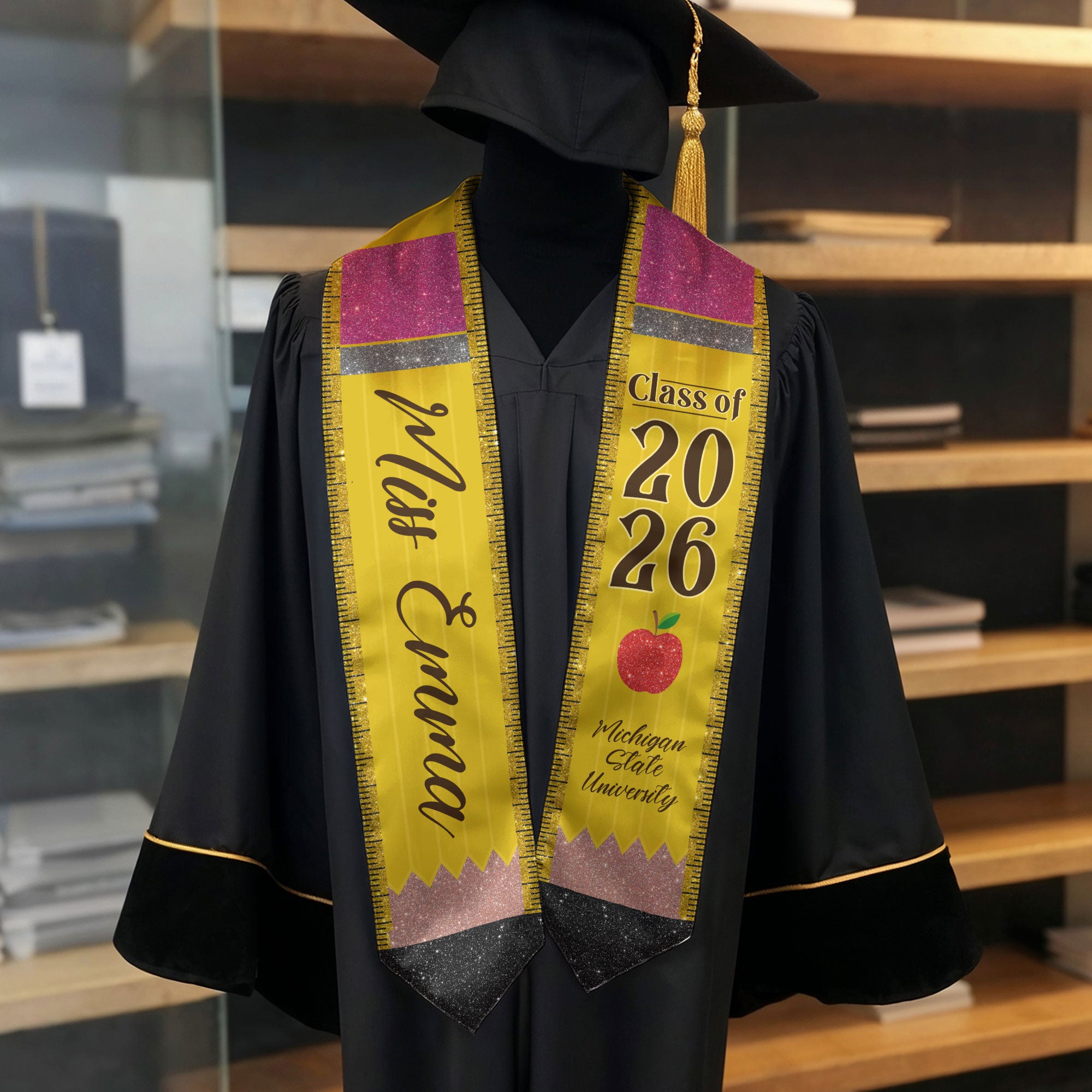 Customized Graduation Stole for Teachers, Educator Ceremony Sash Celebrating Class of 2026